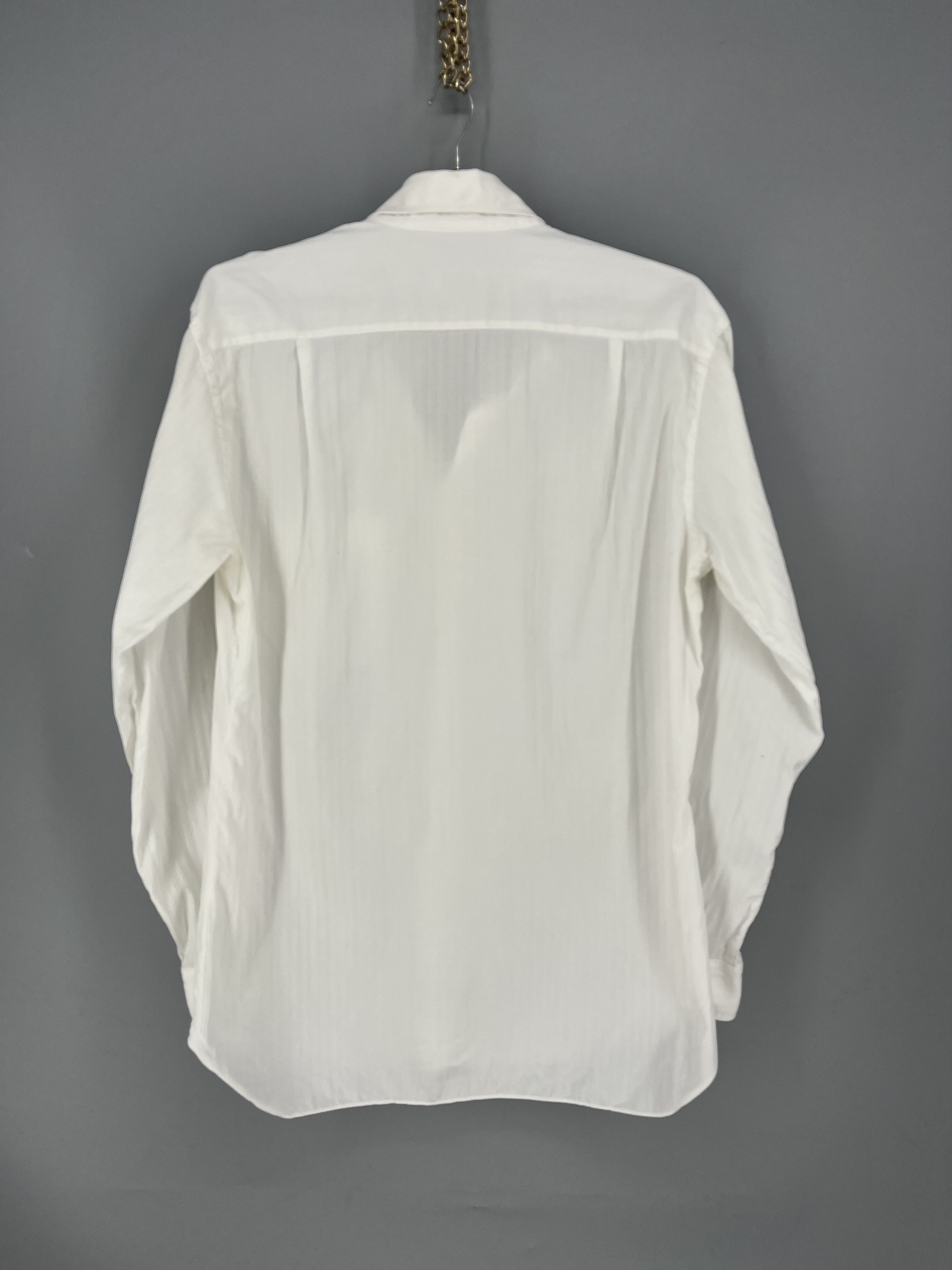 Zilli Zilli White Formal Shirt Long Sleeve Luxury Size US S / EU 44-46 / 1 - 9 Thumbnail