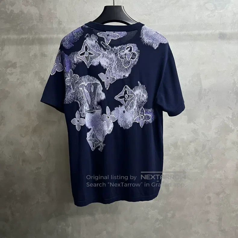 Louis Vuitton Louis Vuitton Blue ink-printed short-sleeved T-shirt Size US L / EU 52-54 / 3 - 5 Thumbnail