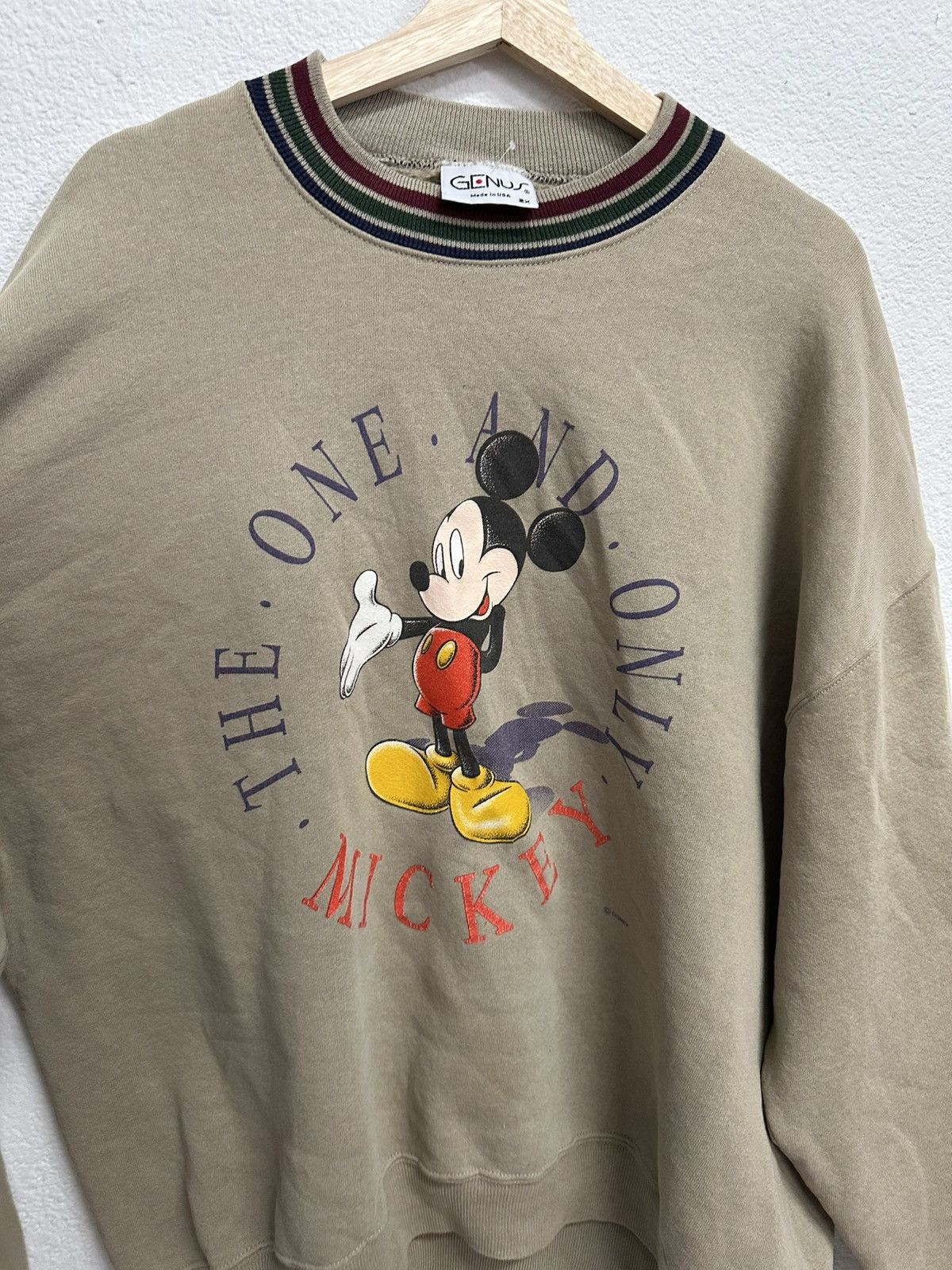 Disney Tan Mickey Mouse Crewneck Size XXL / US 16-18 / IT 52-54 - 3 Thumbnail