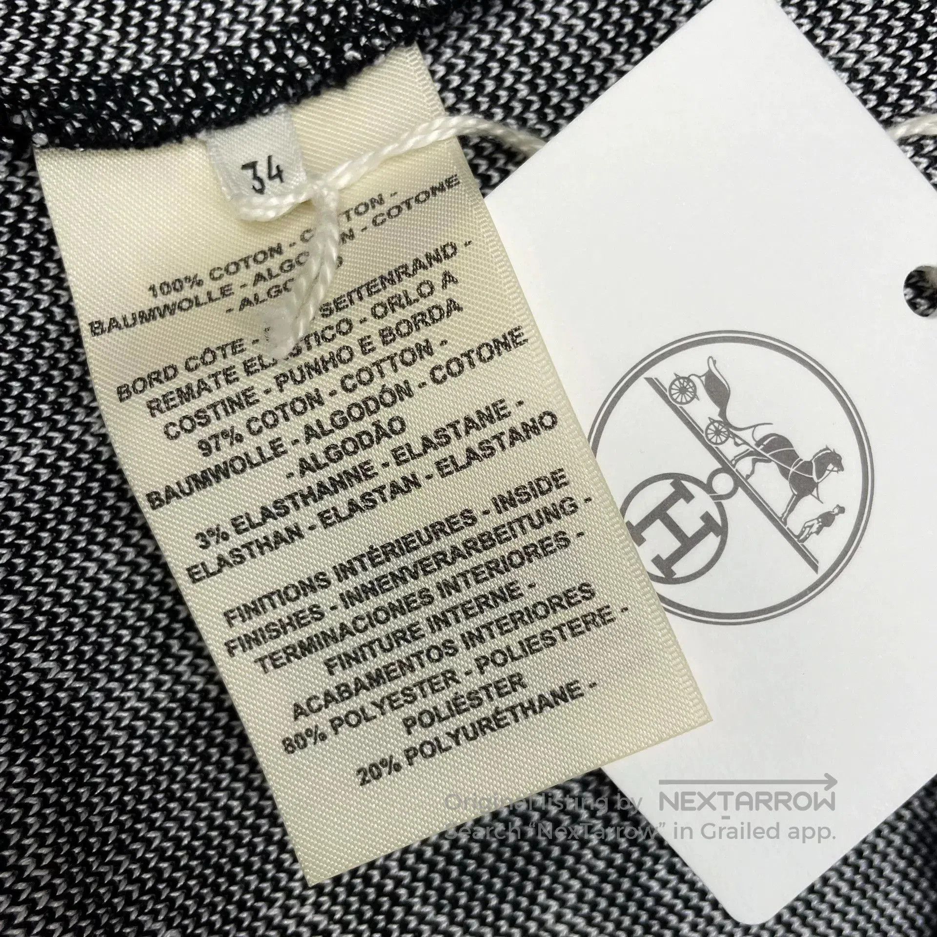 Hermes Hermes Logo Print Black Dress. Size XXS / US 00 / IT 34 - 5 Thumbnail