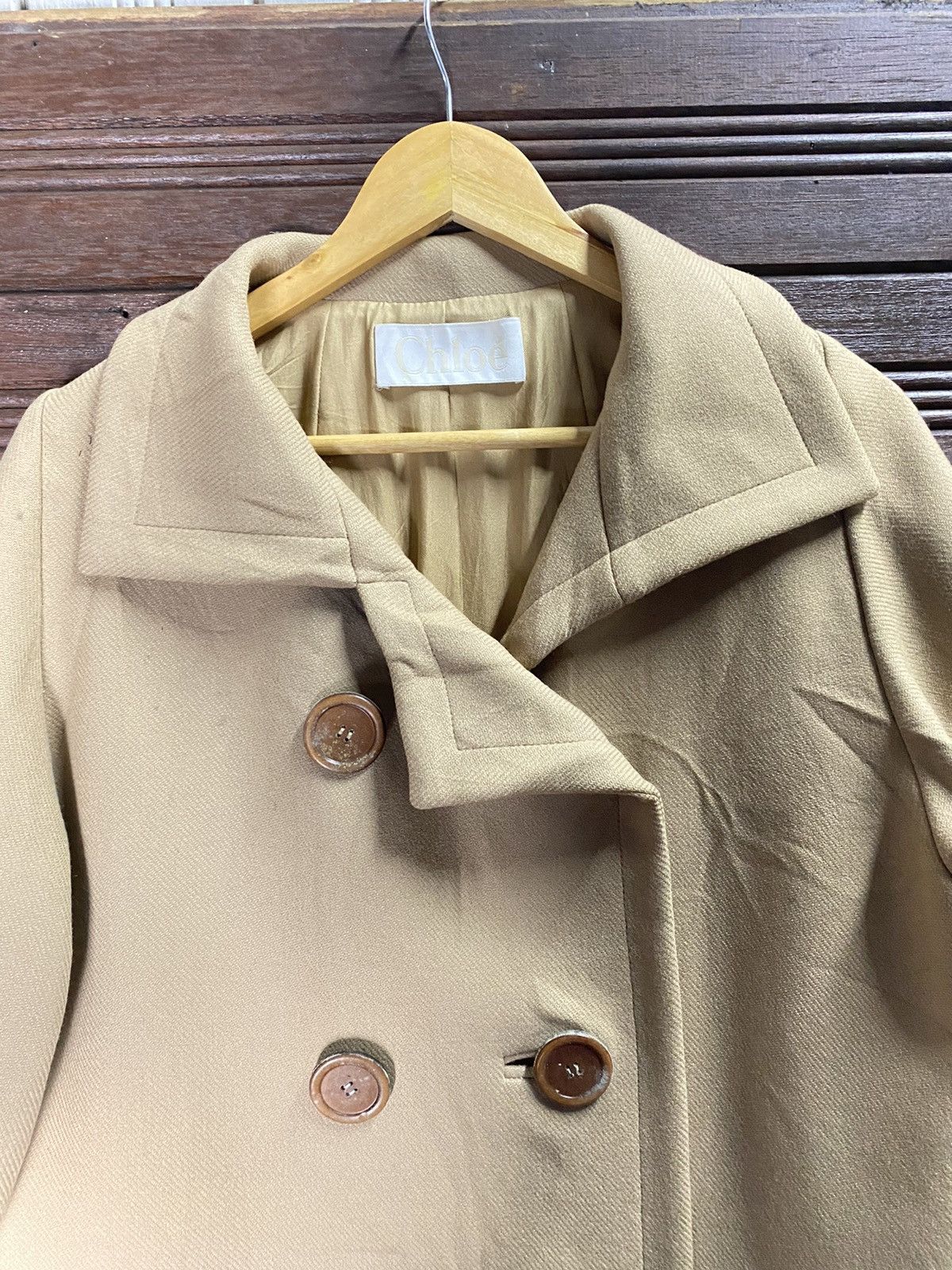 Chloe × Vintage Vintage Chloe Wool Trench Coats Size M / US 6-8 / IT 42-44 - 6 Thumbnail