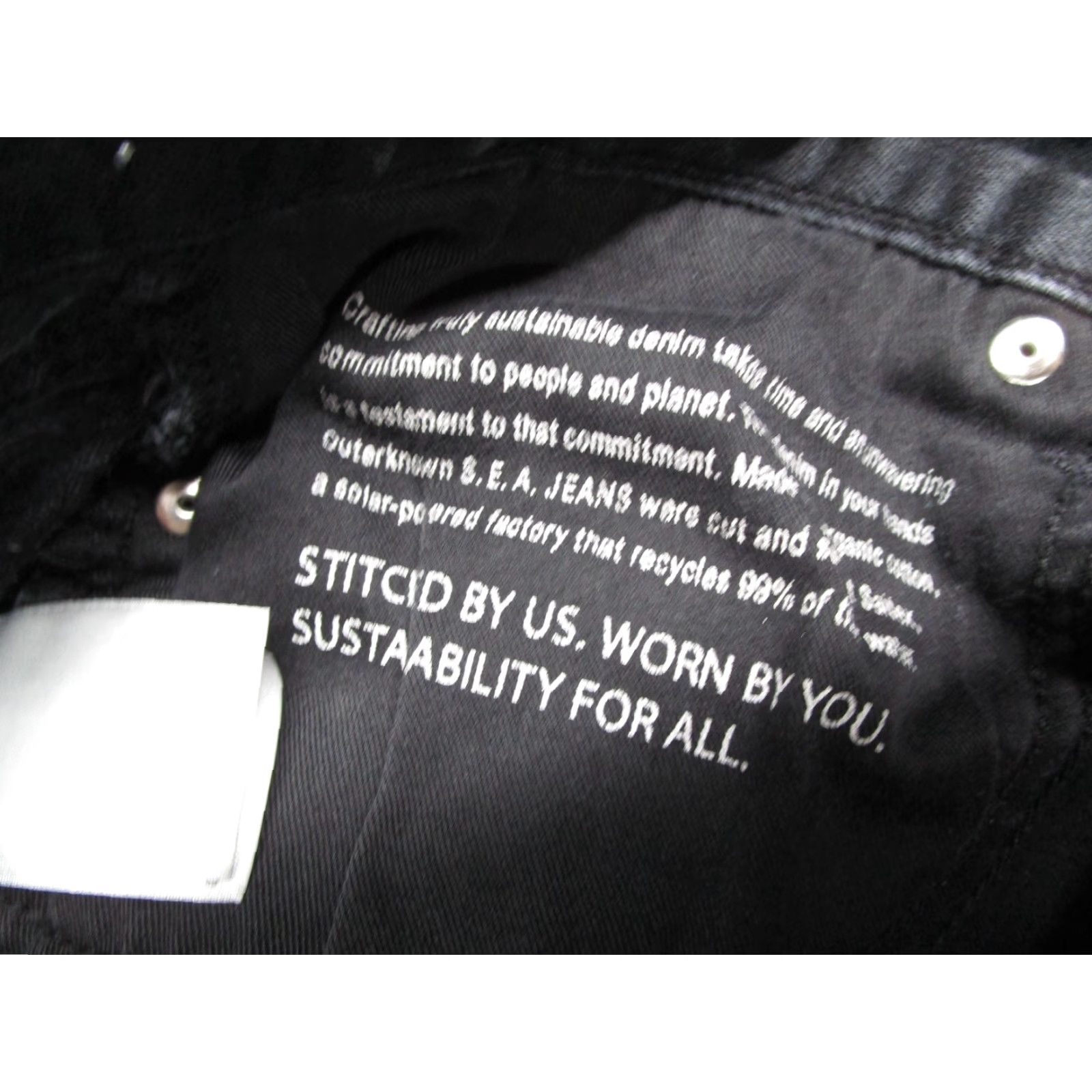 Outerknown VINTAGE? No. Outerknown S.E.A. Jeans Ambassador Slim Men 32x32 Black Denim Organic Stretch Slim-Fit 5-Pocket Mid Rise - Mens Jeans Size US 32 / EU 48 - 5 Thumbnail