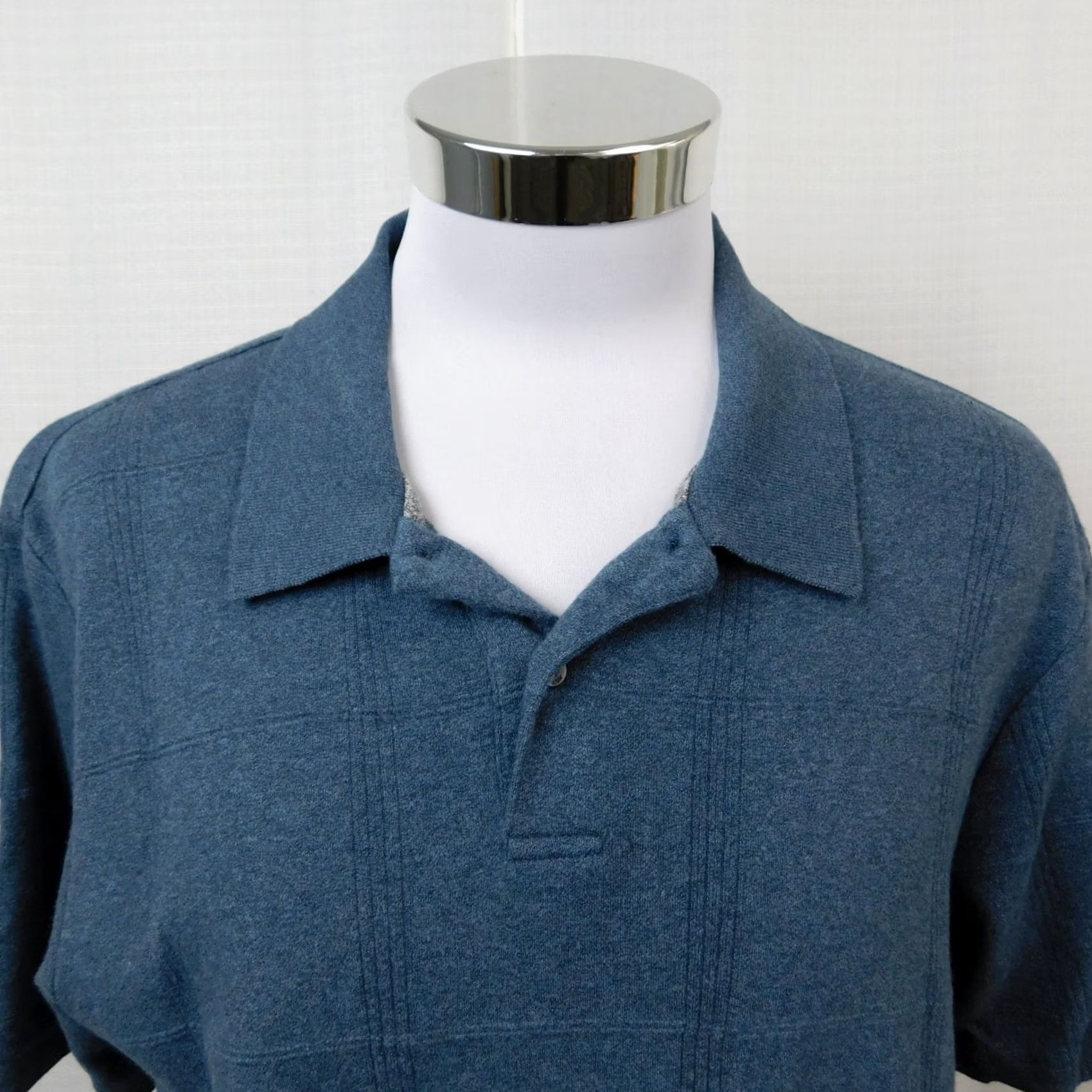 Alfani Alfani Polo Cotton Large Blue Men's Short Sleeve Collared #4150 Size US L / EU 52-54 / 3 - 2 Thumbnail