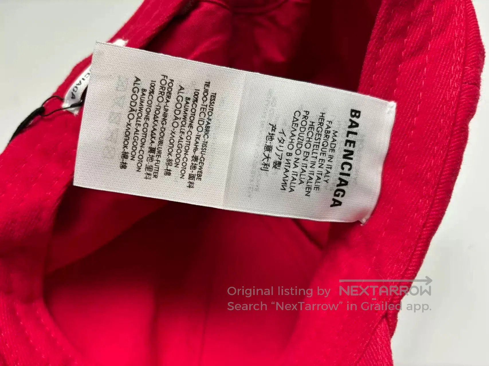 Balenciaga balenciaga red cotton baseball cap for men. Size ONE SIZE - 4 Thumbnail