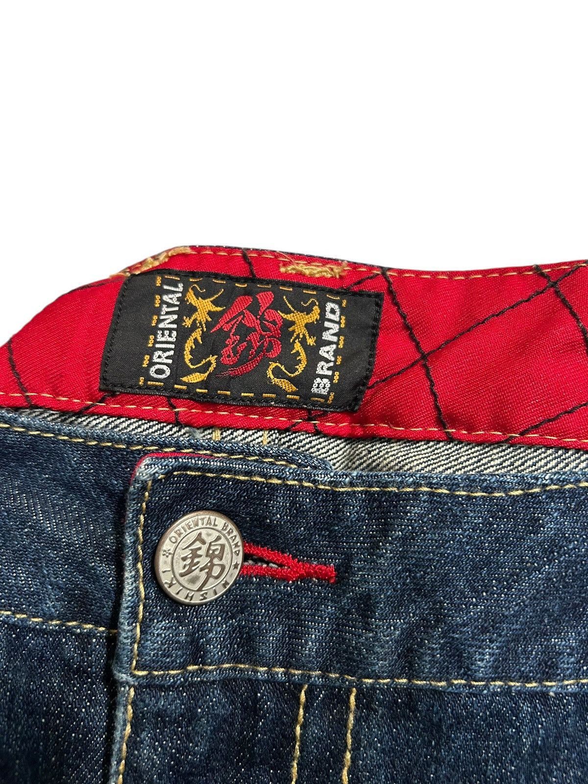 Japanese Brand × Kapital × Vintage Karakuri Tamashii Inspired Japanese Nishiki Denim Jeans Size US 40 / EU 56 - 13 Thumbnail