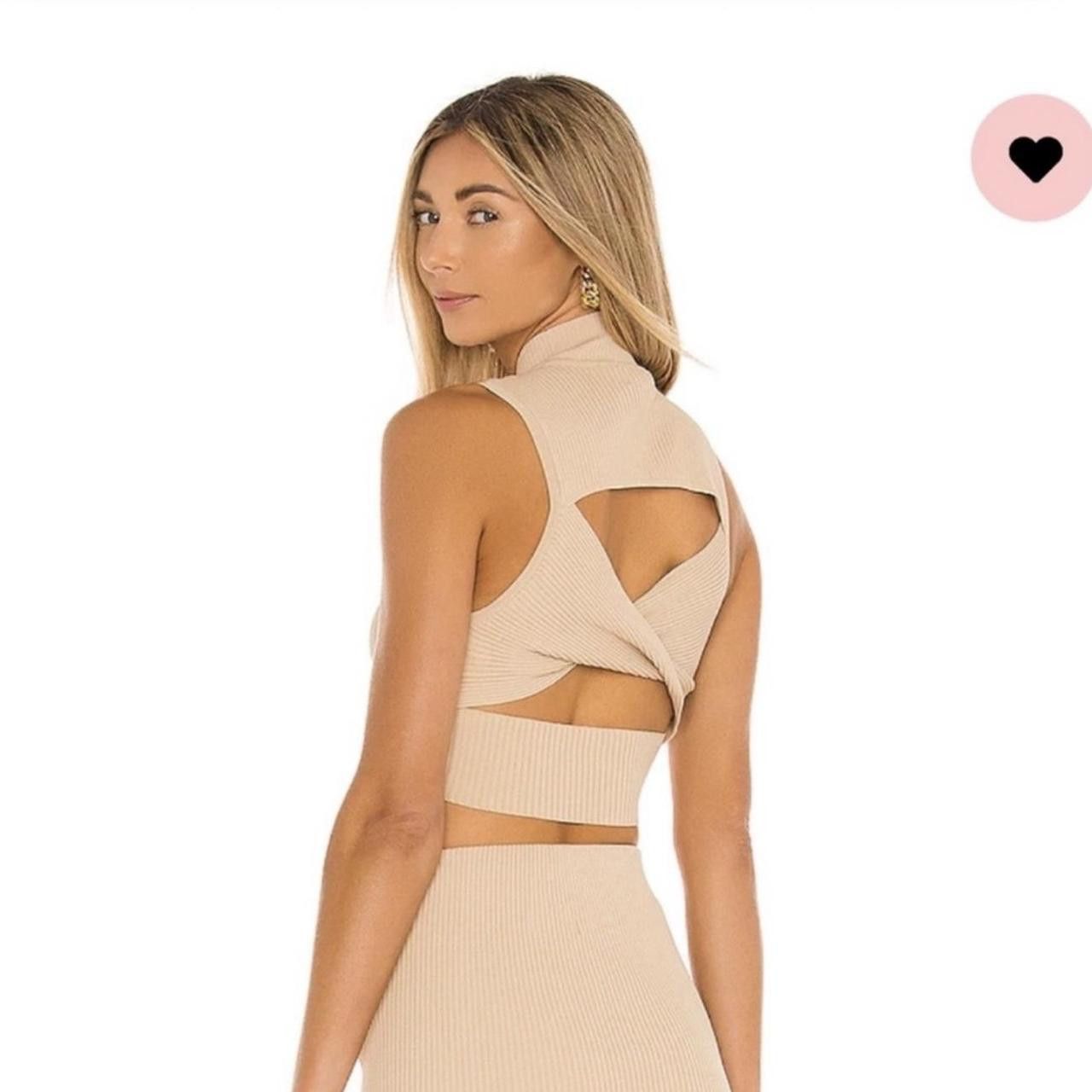 Camila Coelho Camila Coelho Eliza Tan ribbed crop top Size S Size S / US 4 / IT 40 - 1 Thumbnail