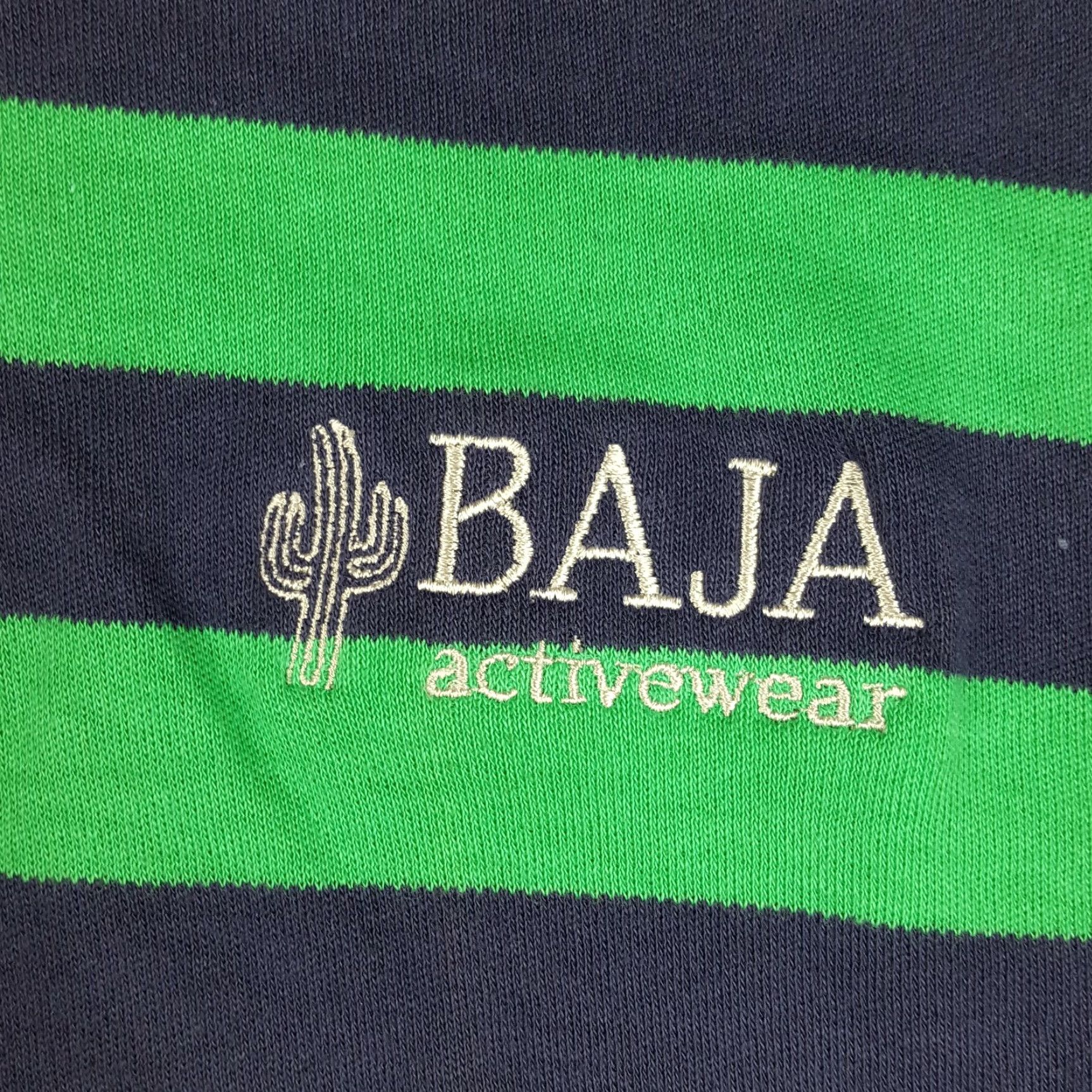 Vintage VINTAGE Baja Sportswear Polo Shirt Men Green Striped Short Sleeve Collared Cactus 90s Polo Shirt Large Size US L / EU 52-54 / 3 - 3 Thumbnail