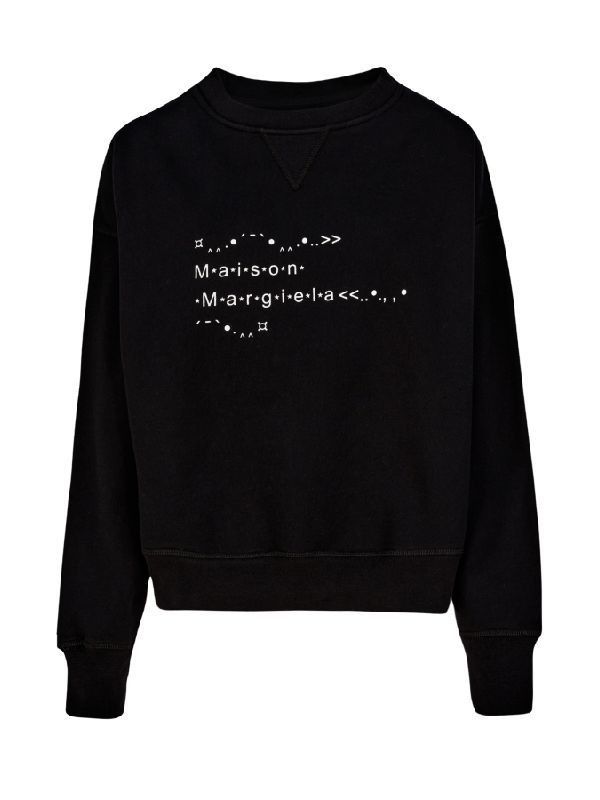 Maison Margiela oc11z1225 Font Generator Sweatshirt in Black Size S / US 4 / IT 40 - 1 Thumbnail