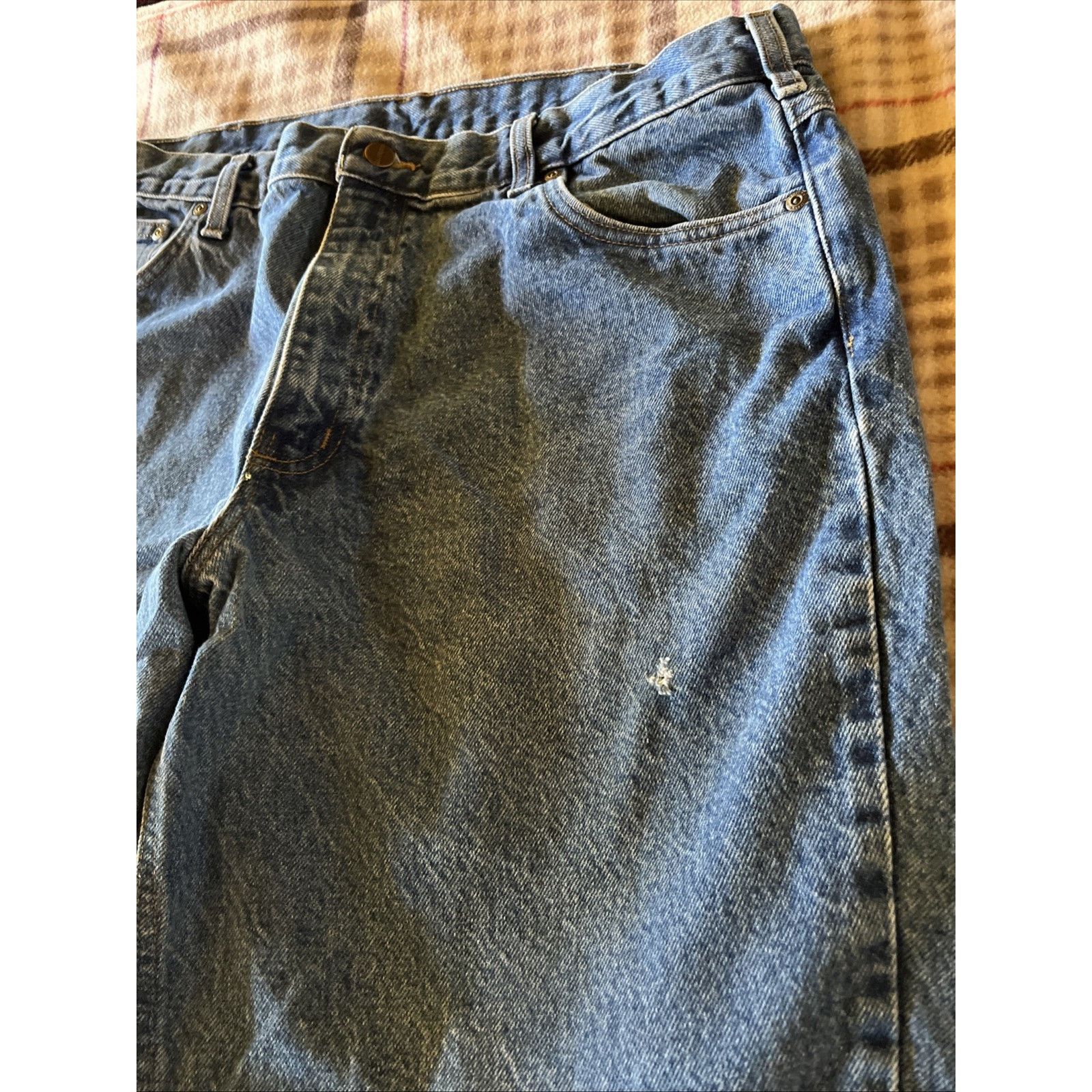 Carhartt Carhartt Jeans Mens 38x28 Blue Relaxed Fit Cotton Denim Size US 38 / EU 54 - 5 Thumbnail