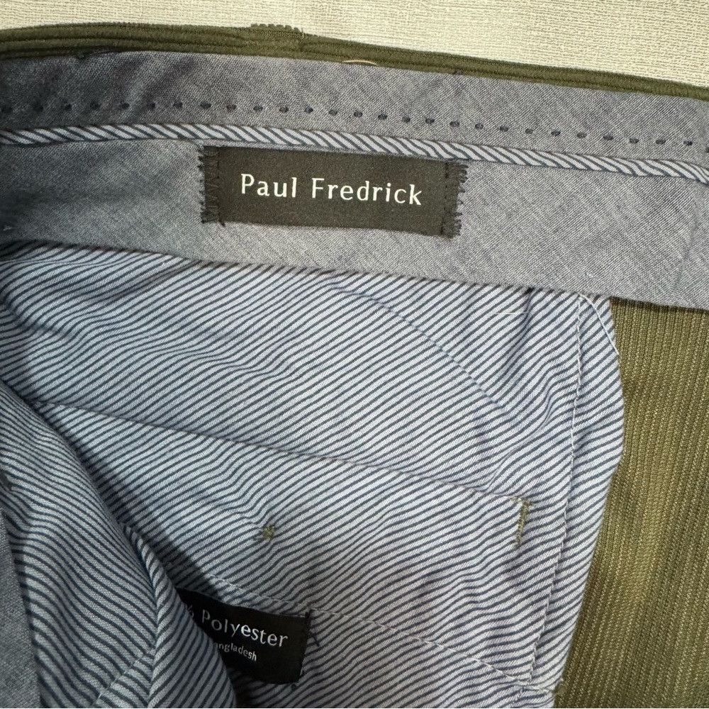 Paul Fredrick NWT New Paul Fredrick Corduroy Pleated Sage Olive Pants Siz Size US 42 / EU 58 - 6 Thumbnail