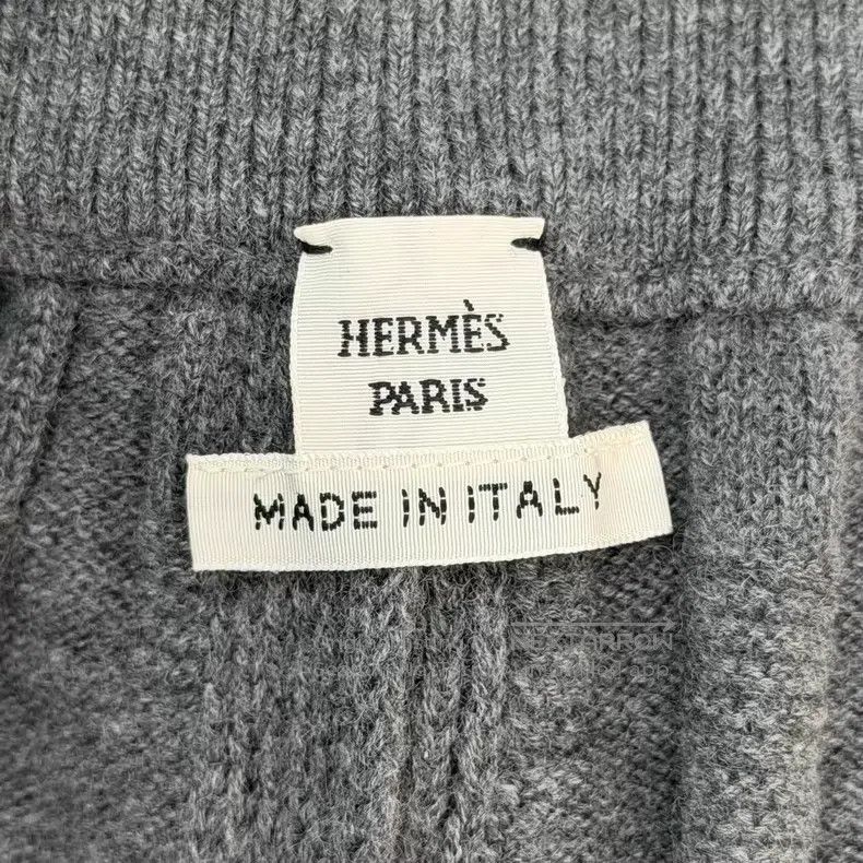 Hermes Hermes Gray Full H Wool Drawstring Trousers Size 24" / US 00 / IT 34 - 5 Thumbnail