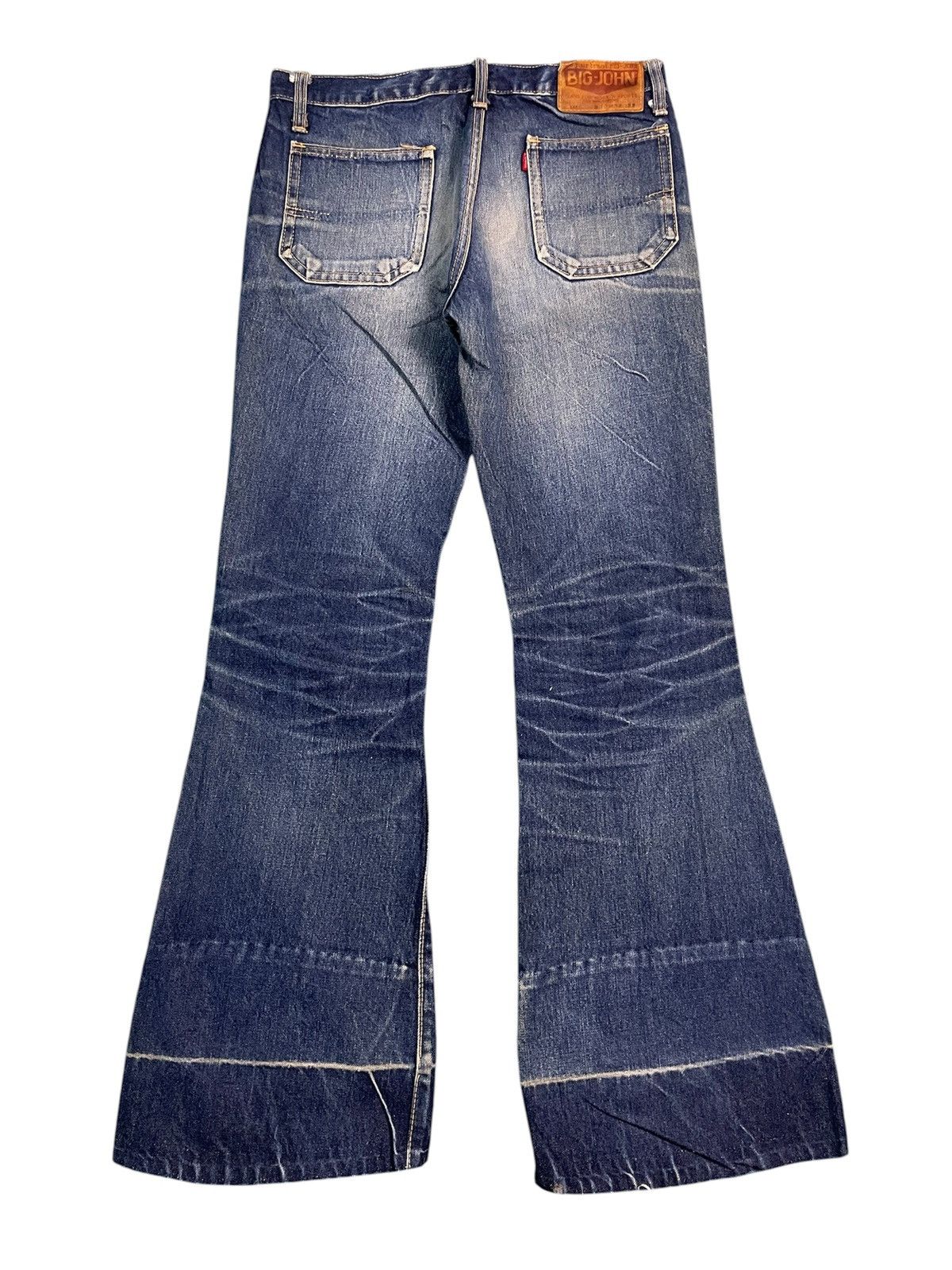 Japanese Brand Vintage 70s Big John Bootcut Flare Jeans Size US 31 - 2 Thumbnail