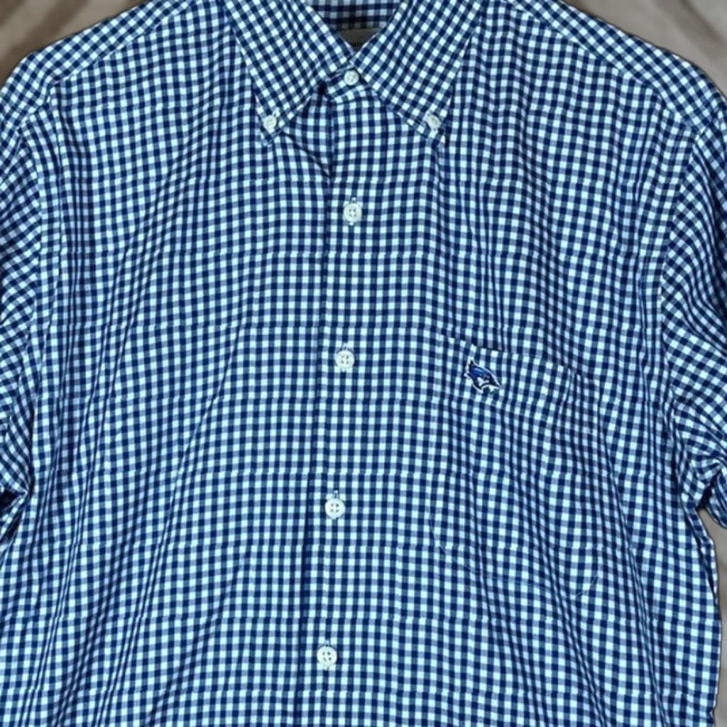 Peter Millar Peter Millar Shirt Mens Button Down Blue Check Nanoluxe Easycare 100% Cotton M Size US M / EU 48-50 / 2 - 1 Thumbnail