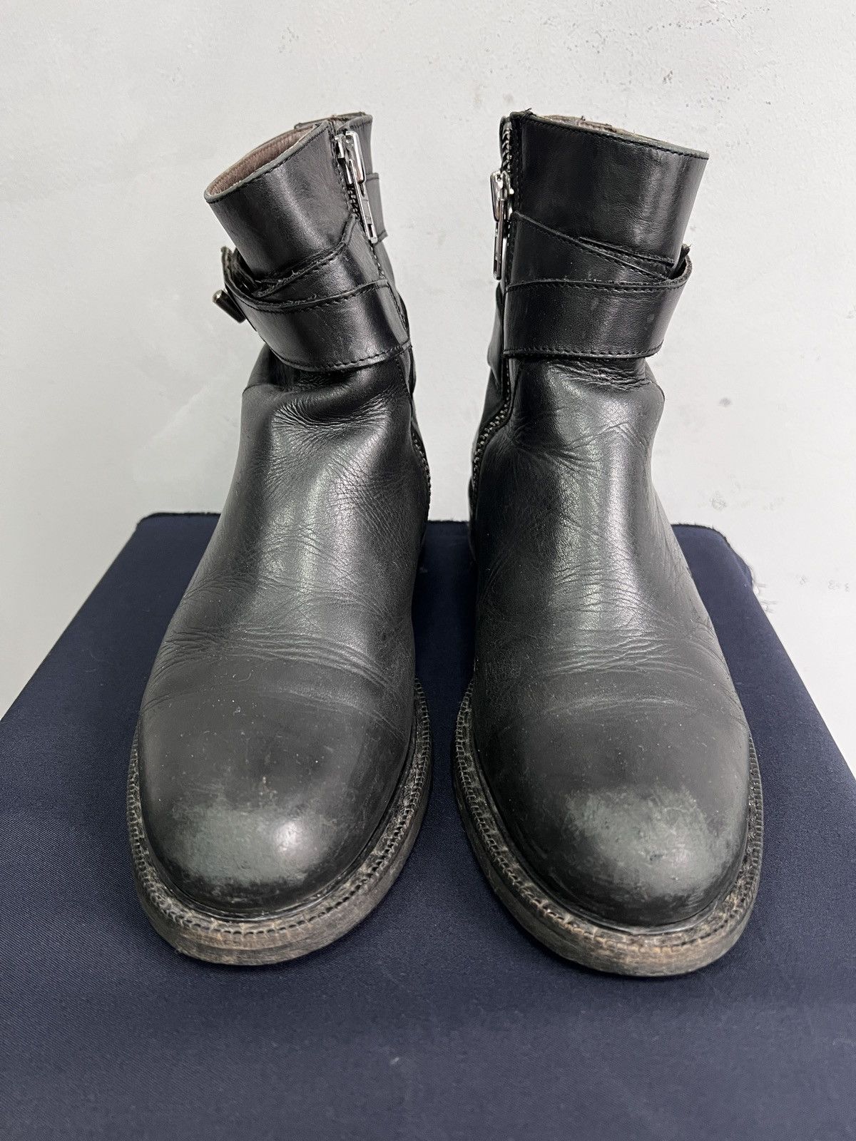 Vintage Leather Black Boots Zip Vintage Guidi Rick Owens Style Size US 7.5 / EU 40-41 - 6 Thumbnail