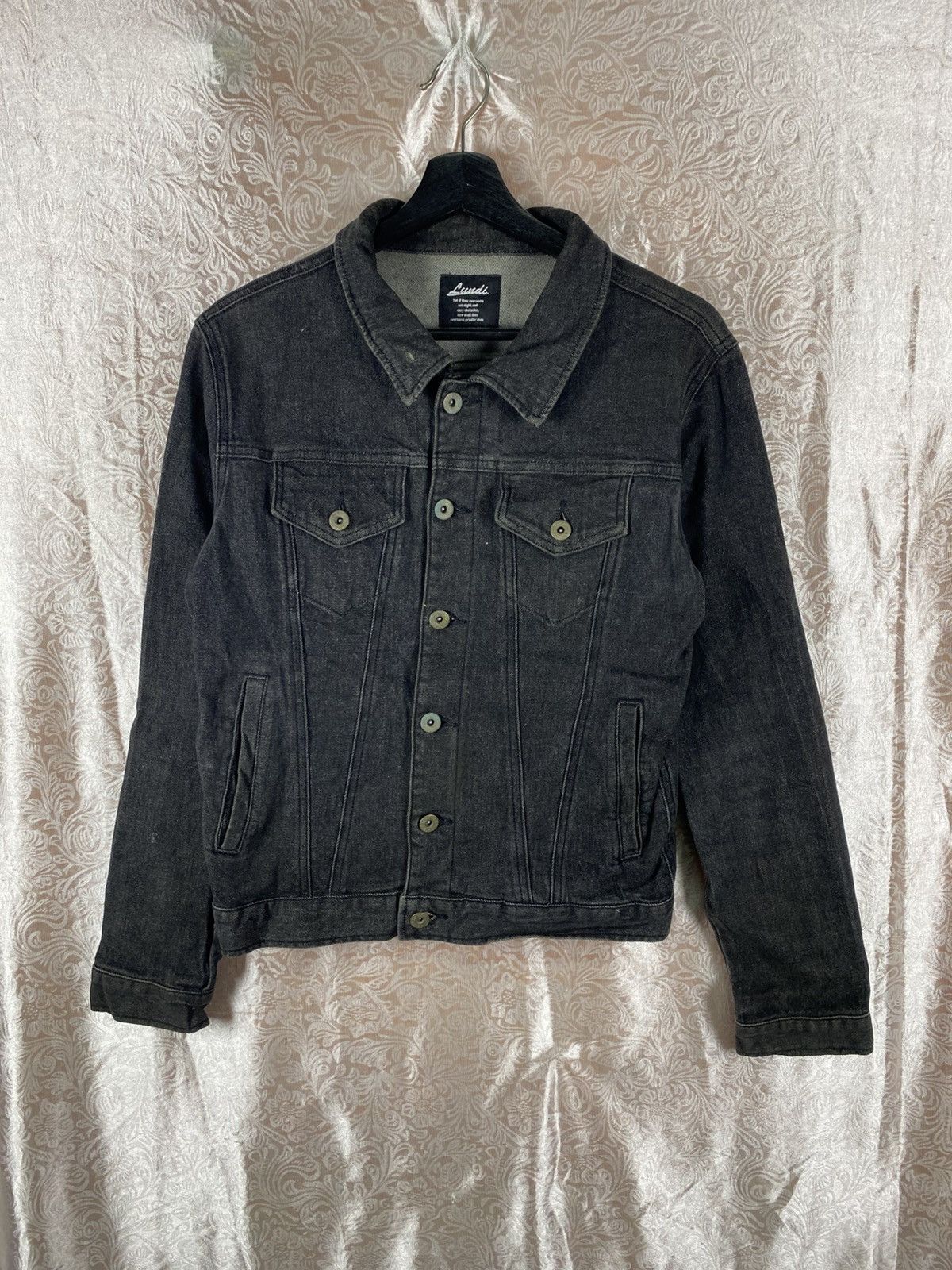 Vintage Lazuli Black Denim Jacket Graphic “Don’t Compromise Yourself Size US S / EU 44-46 / 1 - 3 Thumbnail