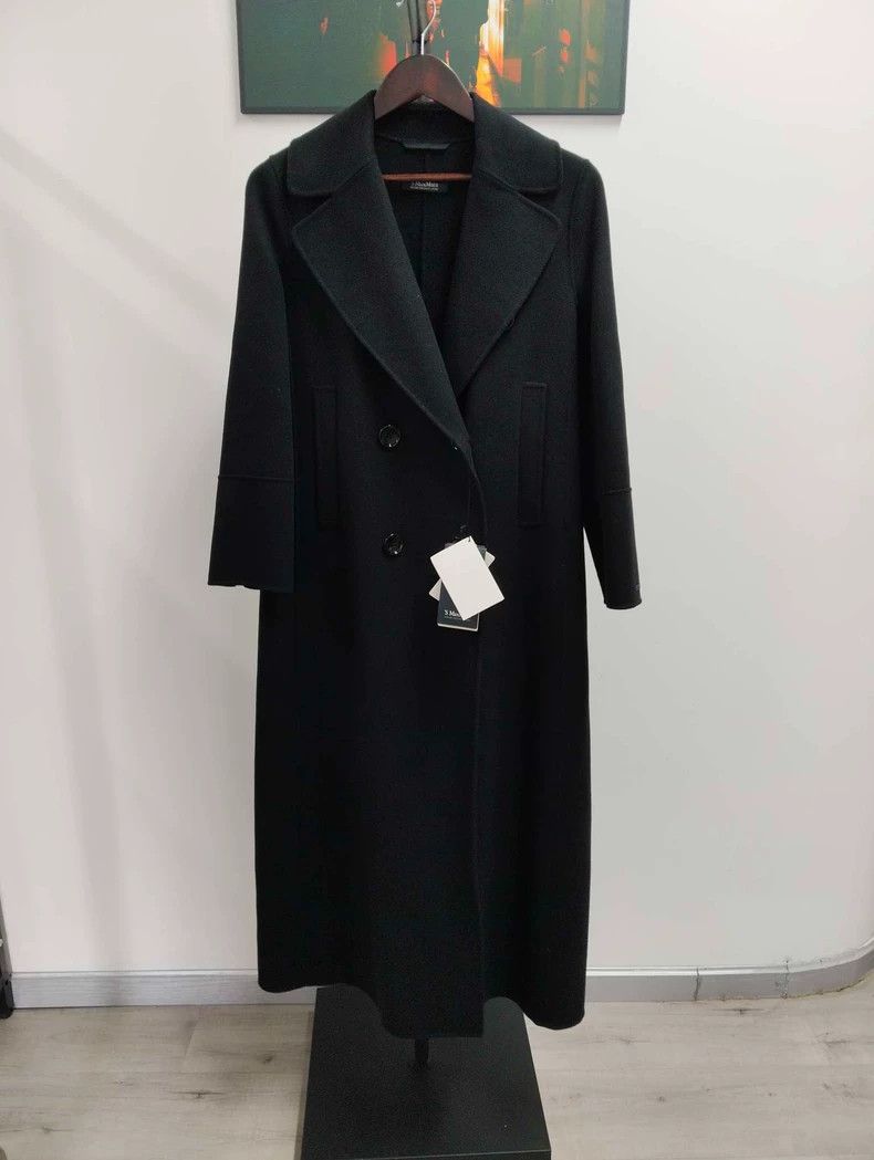 Max Mara Black double-breasted wool coat