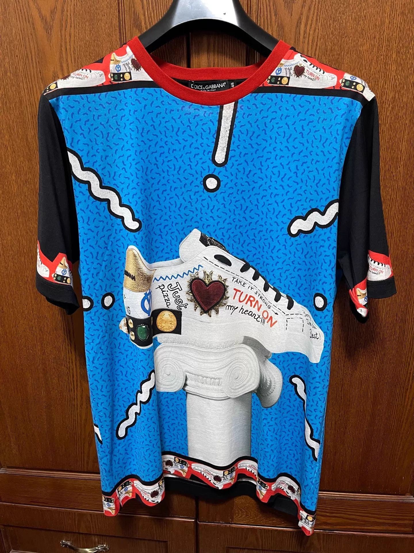 Multi-Print Short Sleeve Graphic T-Shirt