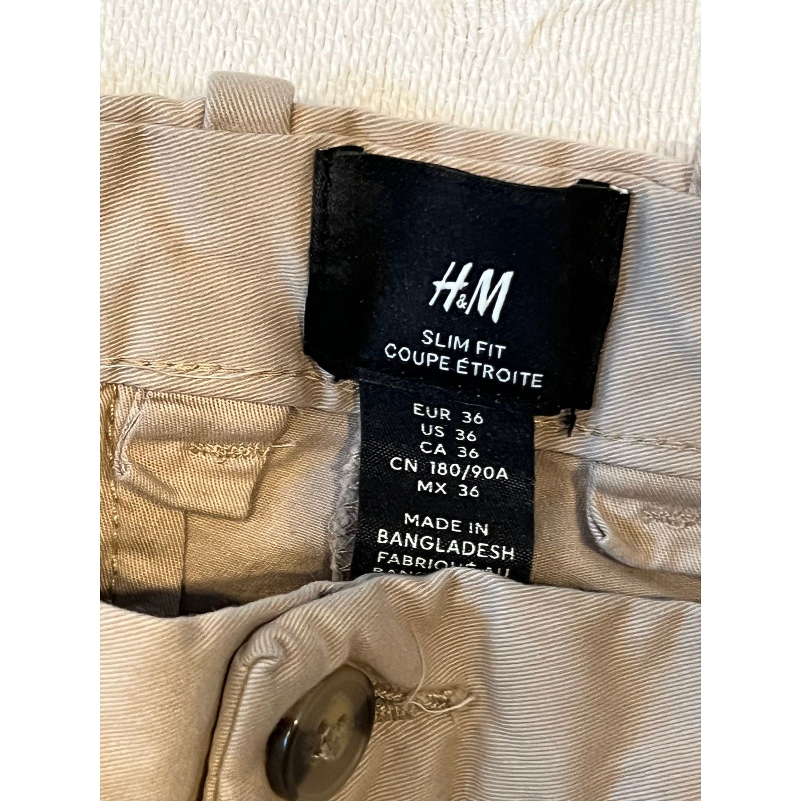 H&M H&M Tan Chino Pants Mens 36x32 Size US 36 / EU 52 - 3 Thumbnail