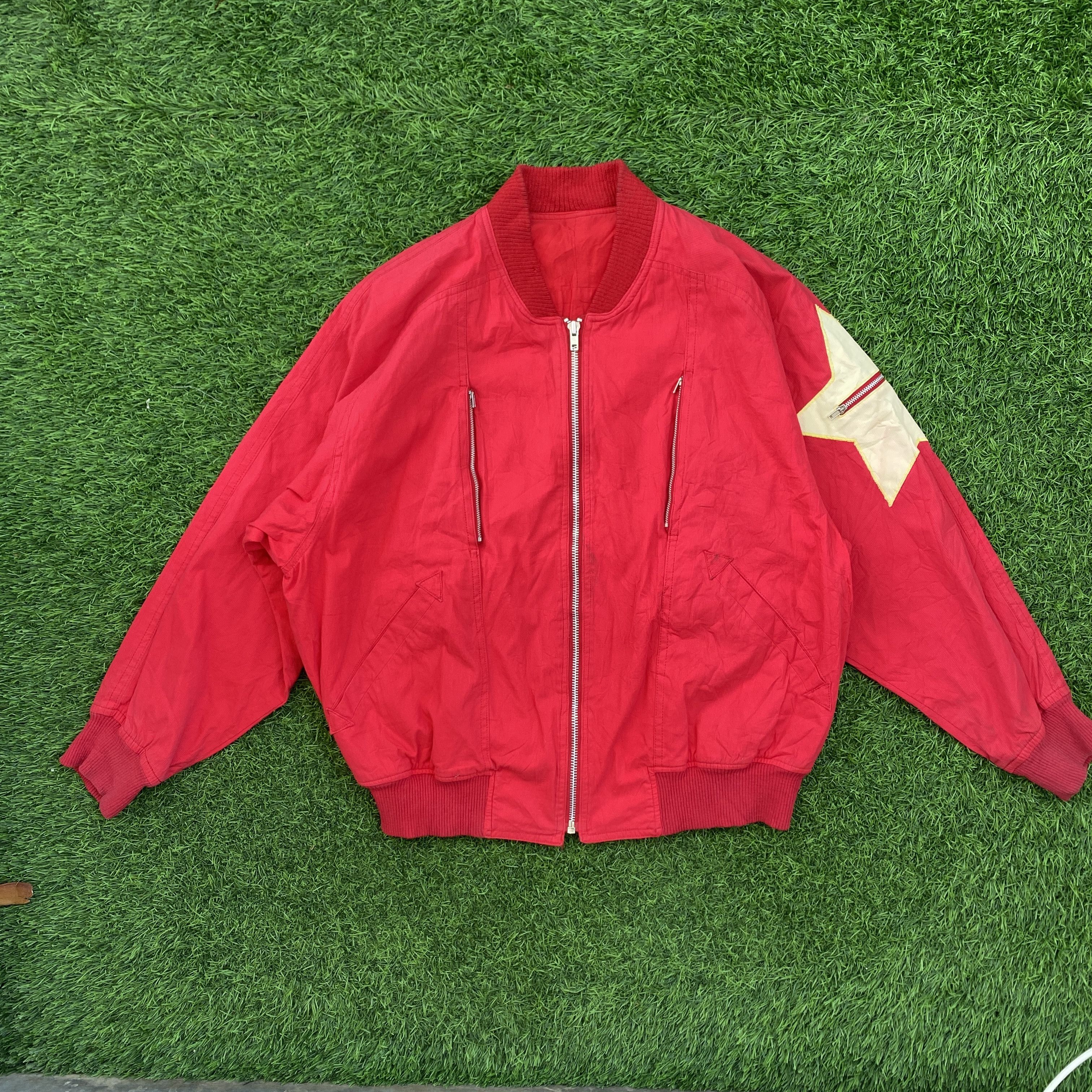 PERSON'S × Vintage Vintage Persons For Men Star Bomber Jacket Size US L / EU 52-54 / 3 - 2 Thumbnail