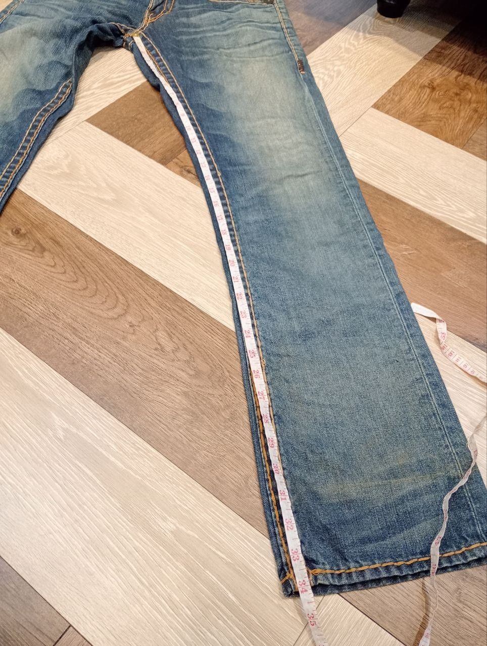 True Religion VINTAGE TRUE RELIGION WASHED BLUE DENIM PANTS Size US 29 - 21 Thumbnail