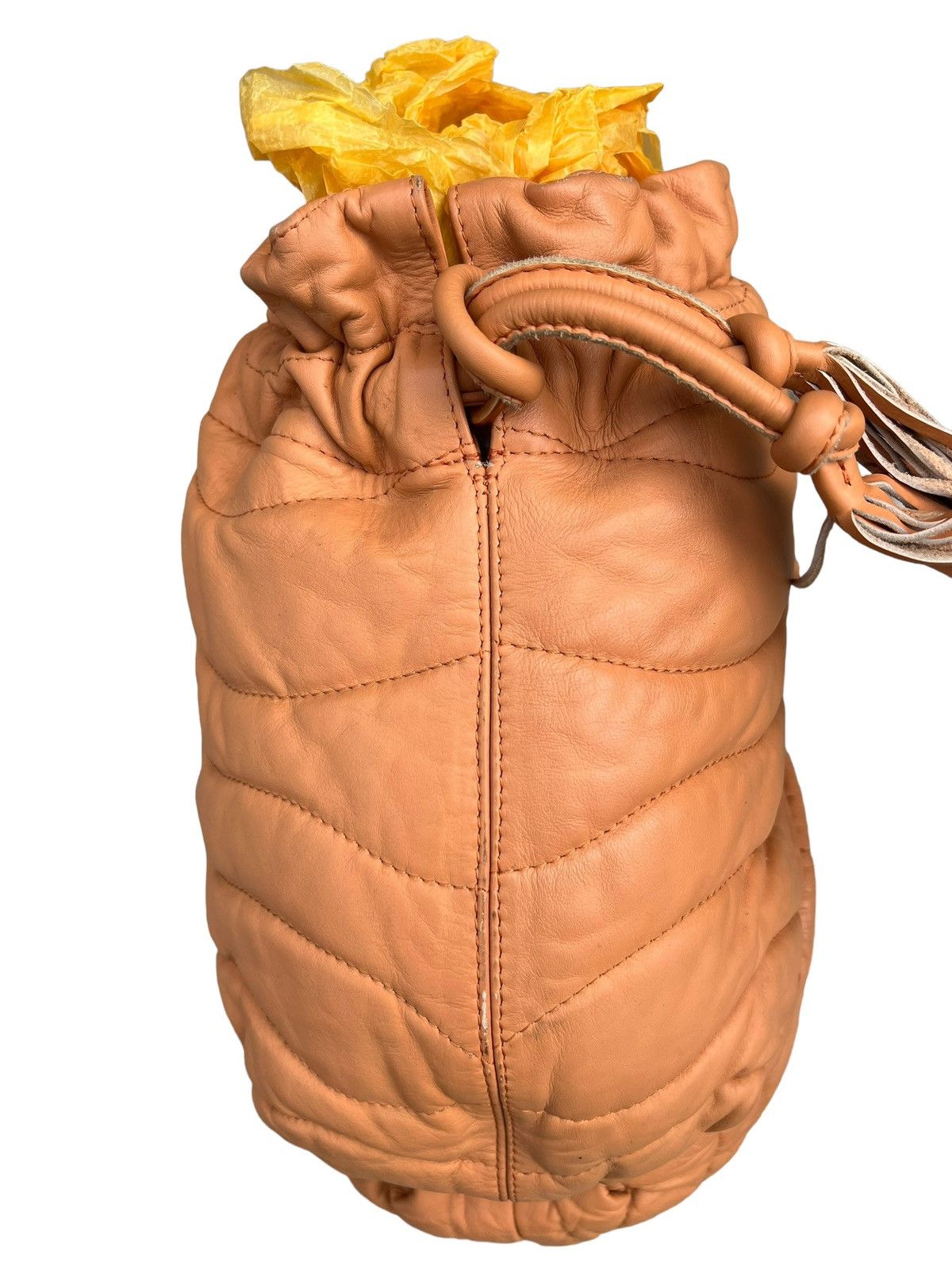 Japanese Brand × Leather Hyde Sacha Knight Quilt Puffer Large Leather Bag Size ONE SIZE - 17 Thumbnail
