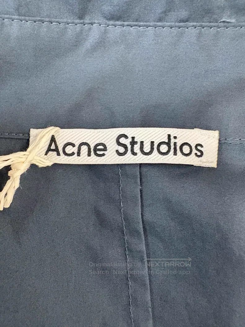 Acne Studios Acne Studios Dark Blue Oversized Tailored Collar Shirt 100 Size XXS / US 00 / IT 34 - 6 Thumbnail
