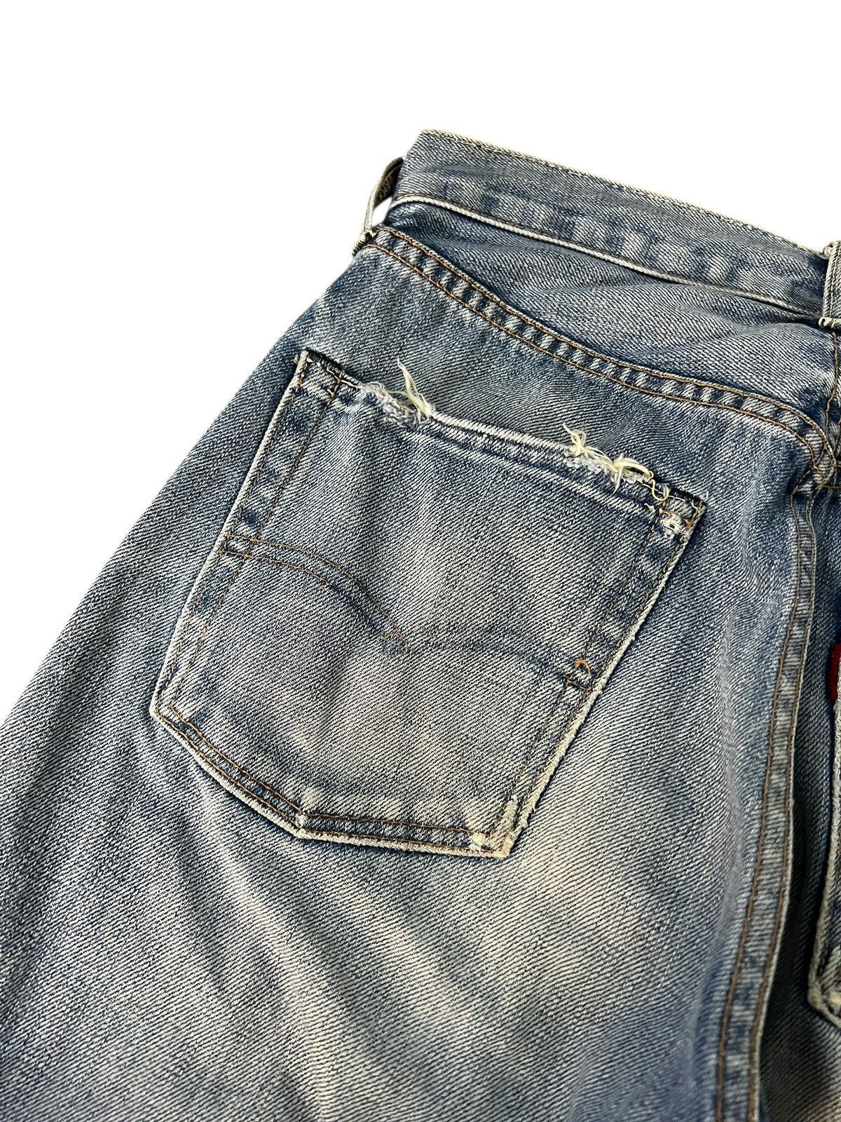 Levi's Vintage Distressed Levi’s 501 Big E Selvedge Faded Jean Size US 27 - 18 Thumbnail