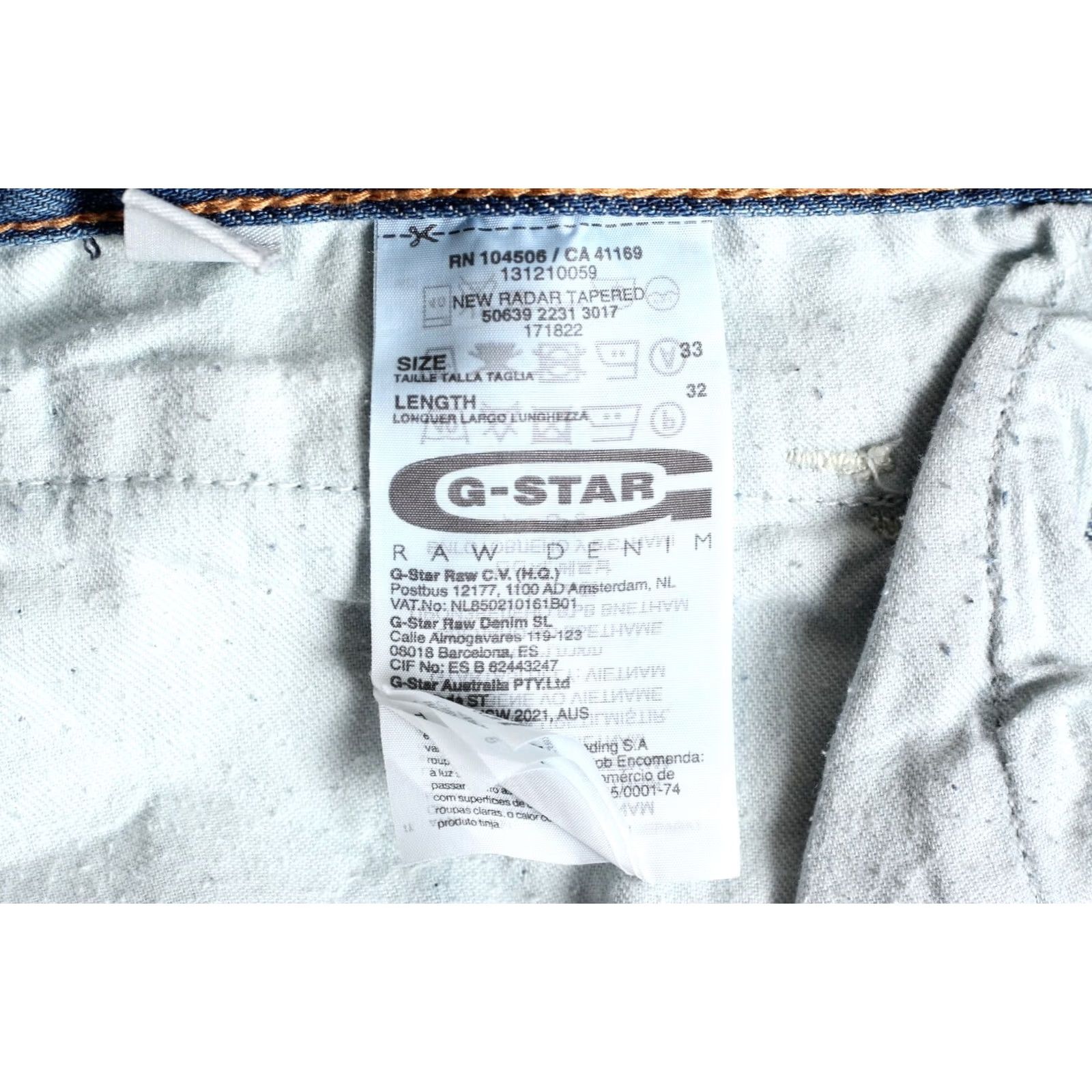 G-Star G-STAR NEW RADAR TAPERED Regular Jeans Men Size W33 L32 DZ3845 Size US 33 - 7 Thumbnail