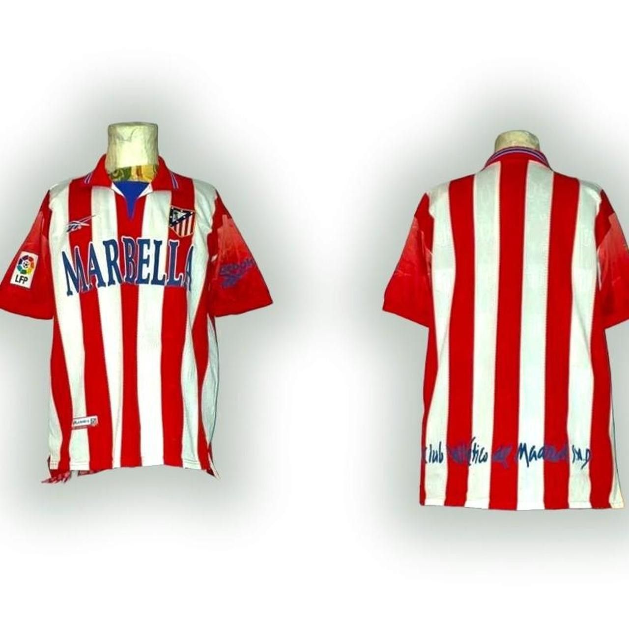 Reebok Atletico Madrid Spain 1998 1999 Home Shirt Jersey Size US L / EU 52-54 / 3 - 3 Thumbnail