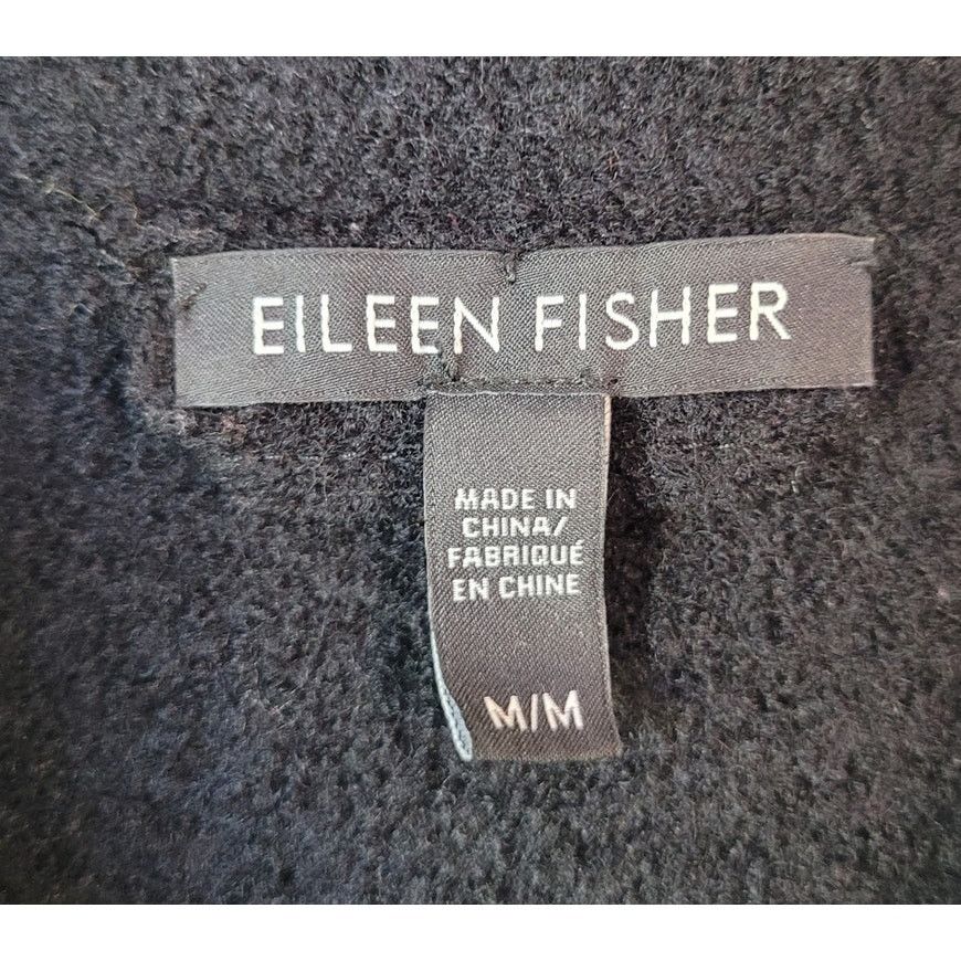 Eileen Fisher Eileen Fisher Moto Wrap Jacket Sweater Wool Leather Trim – M Size M / US 6-8 / IT 42-44 - 6 Thumbnail