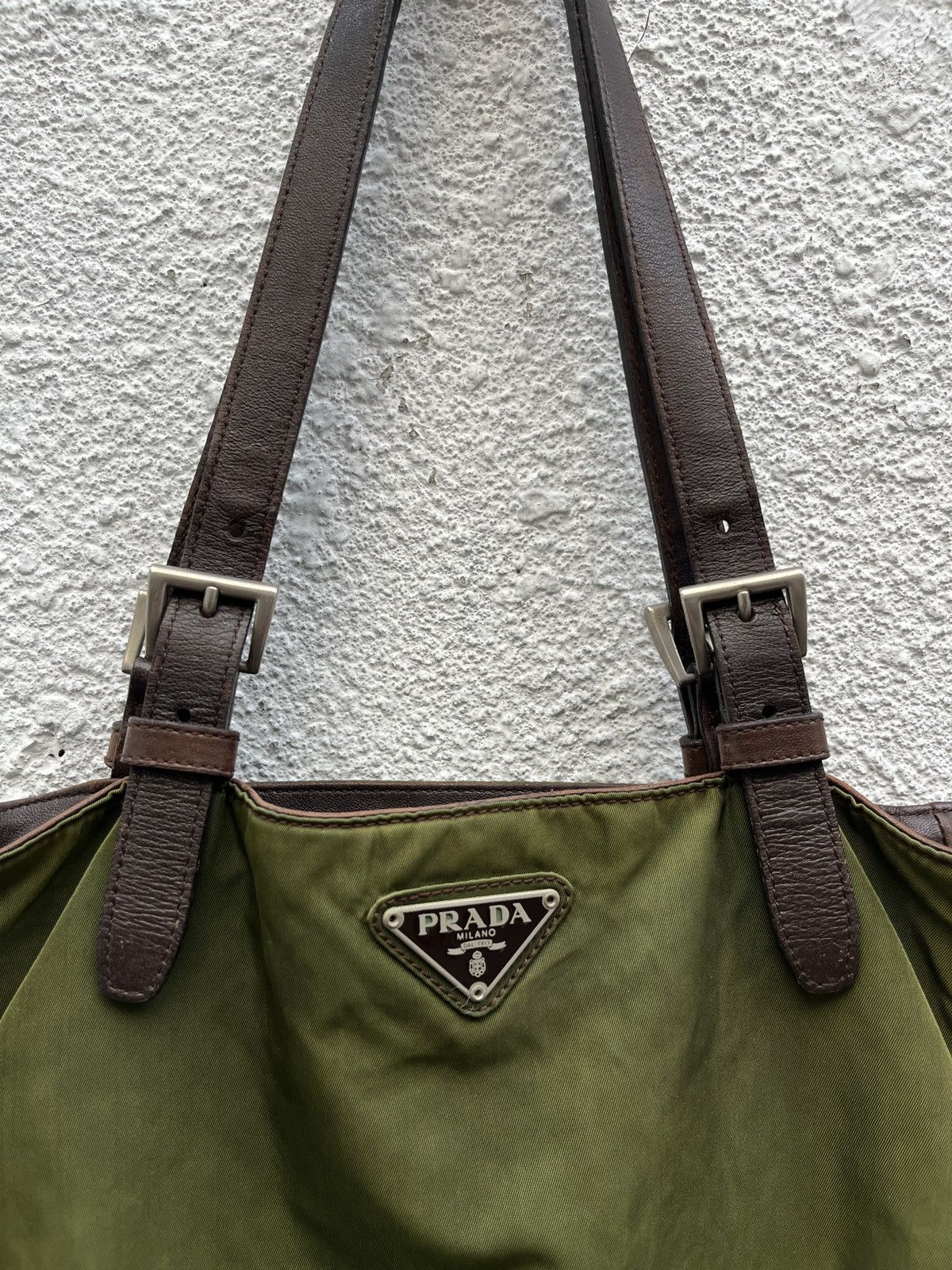 Prada Vintage Prada Tessuto Leather Tote Bag Size ONE SIZE - 2 Thumbnail