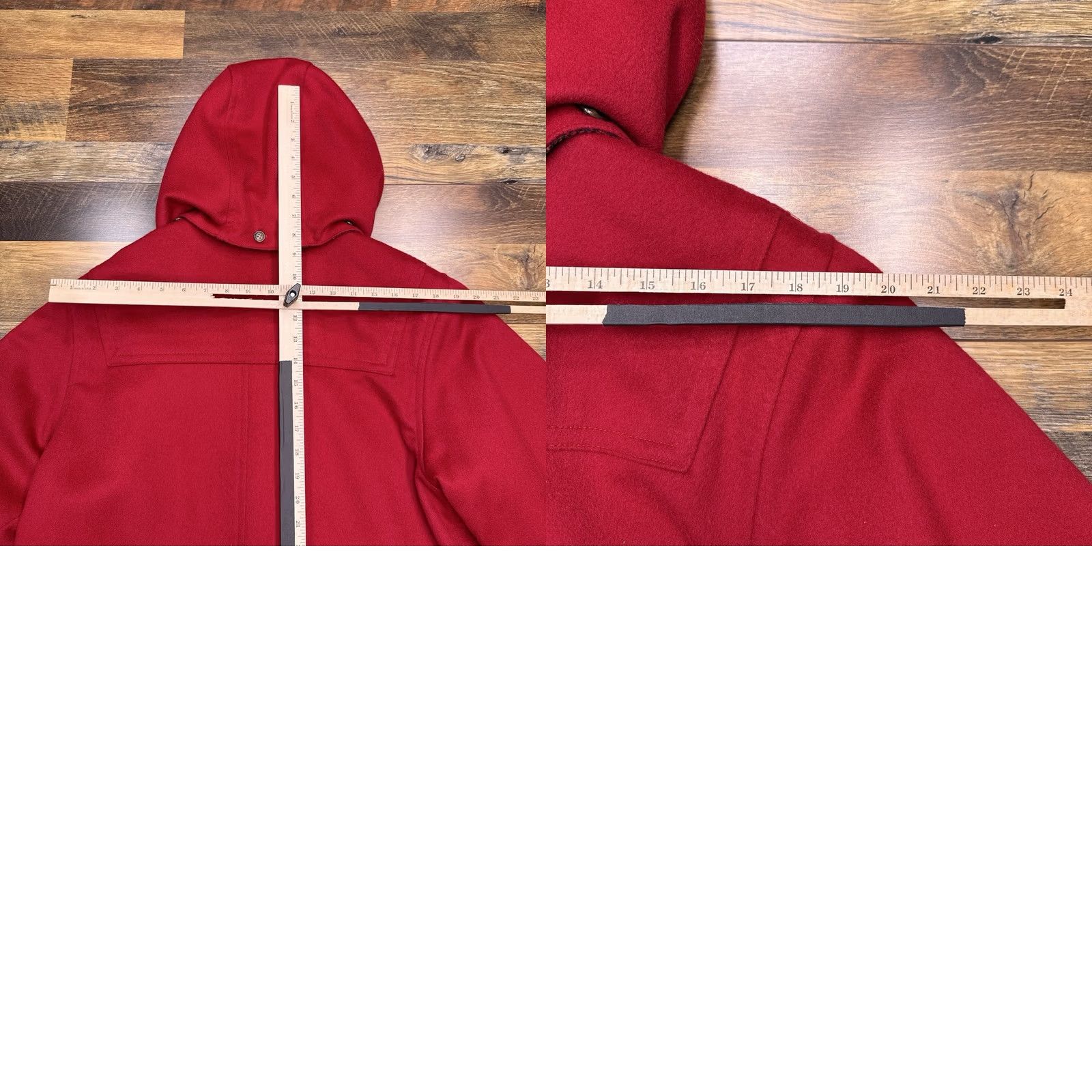 Vintage VINTAGE L.L. Bean Duffle Coat Womens 10 Red Wool Long Coat with Toggle Buttons Size L / US 10 / IT 46 - 10 Thumbnail