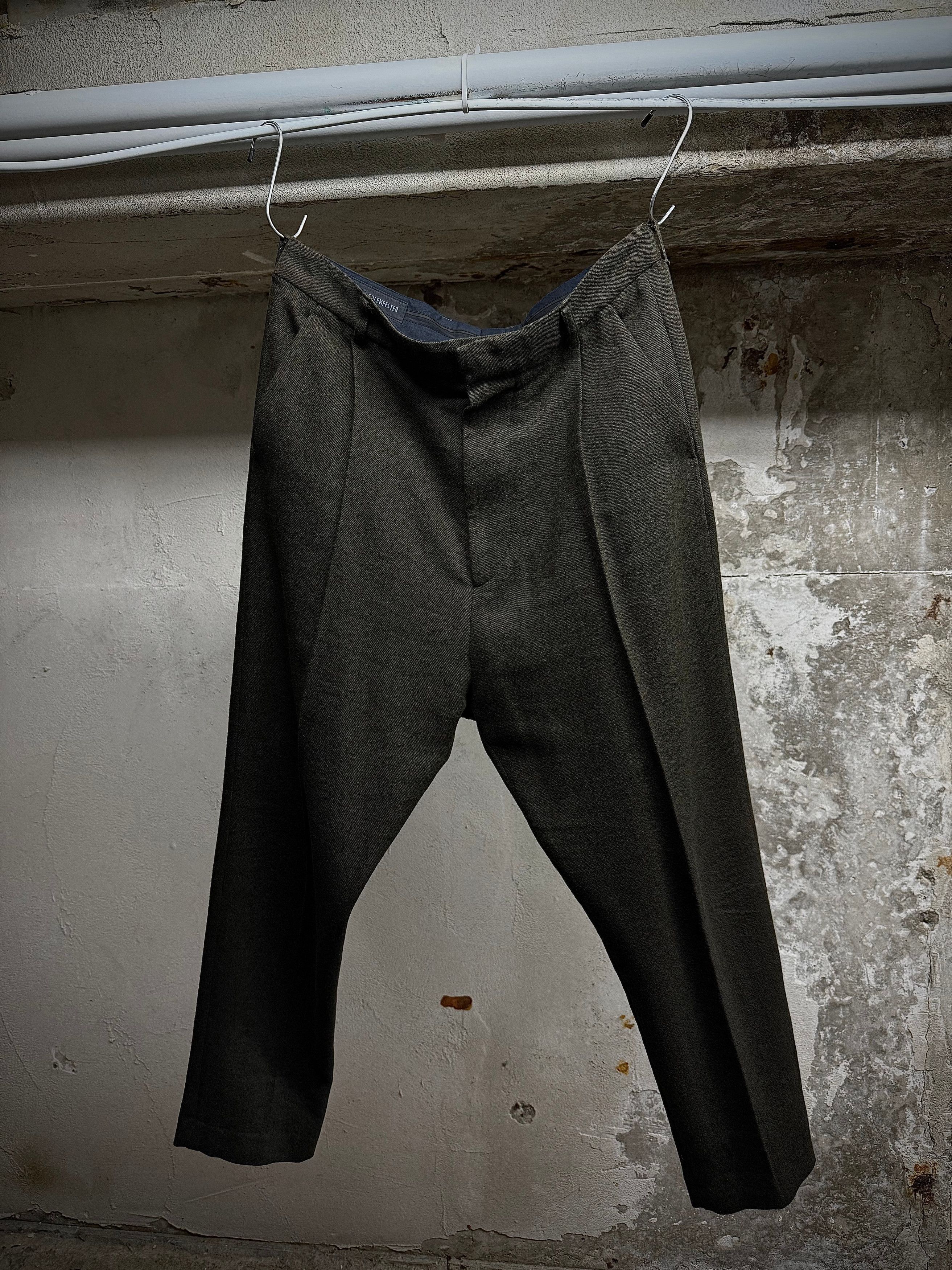 Ann Demeulemeester Ann Demeulemeester 2010s Khaki Wool Pleated Dress Pants Size M / US 6-8 / IT 42-44 - 1 Thumbnail