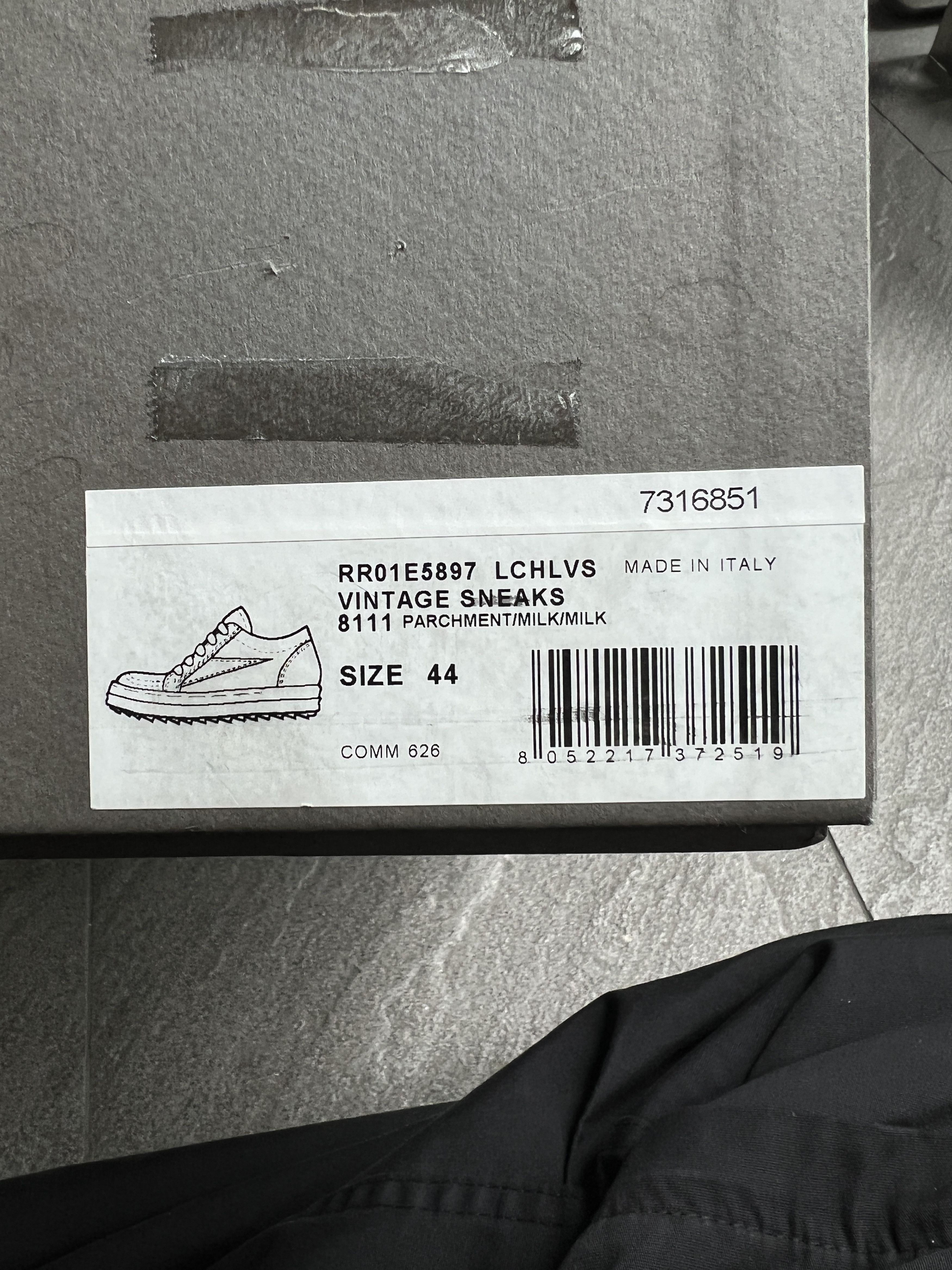 Rick Owens Rick Owens Vans Vintage Sneaks Parchment Milk EU44 New Size US 11 / EU 44 - 14 Thumbnail