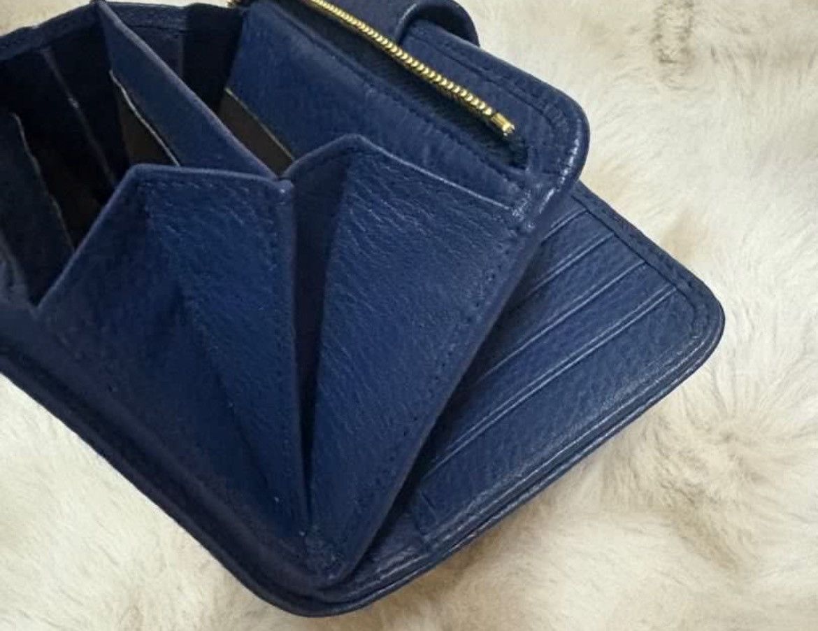 Prada Authentic Prada Mini Wallet Navy Blue Vitello Daino leather Size ONE SIZE - 2 Thumbnail