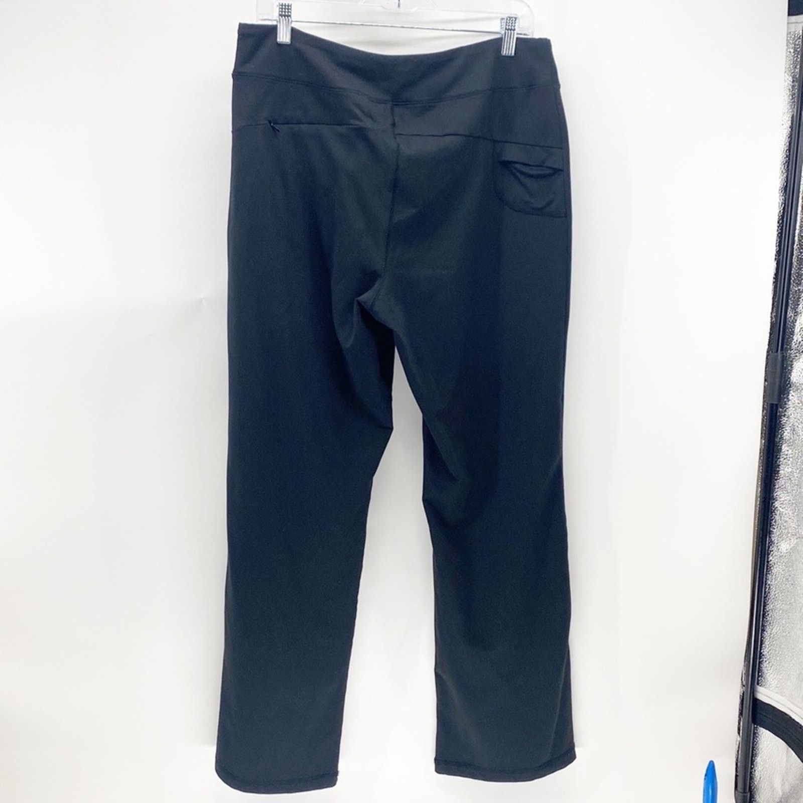Lands' End Lands End black wide leg leggings pockets comfy everyday Size 31" - 8 Thumbnail