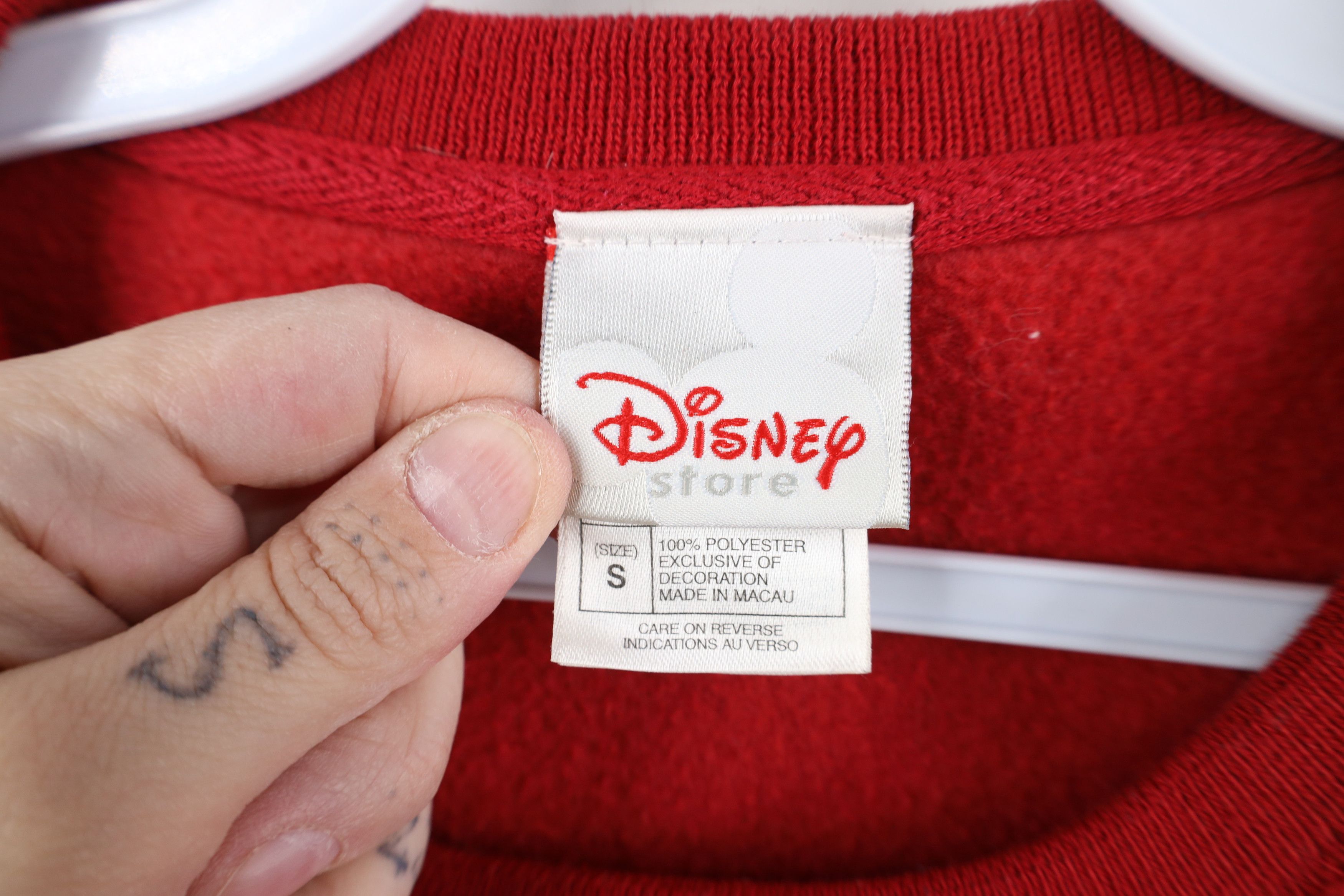 Disney Vintage 90s Y2K Disney Mickey Mouse Fleece Sweatshirt Red Size S / US 4 / IT 40 - 7 Thumbnail