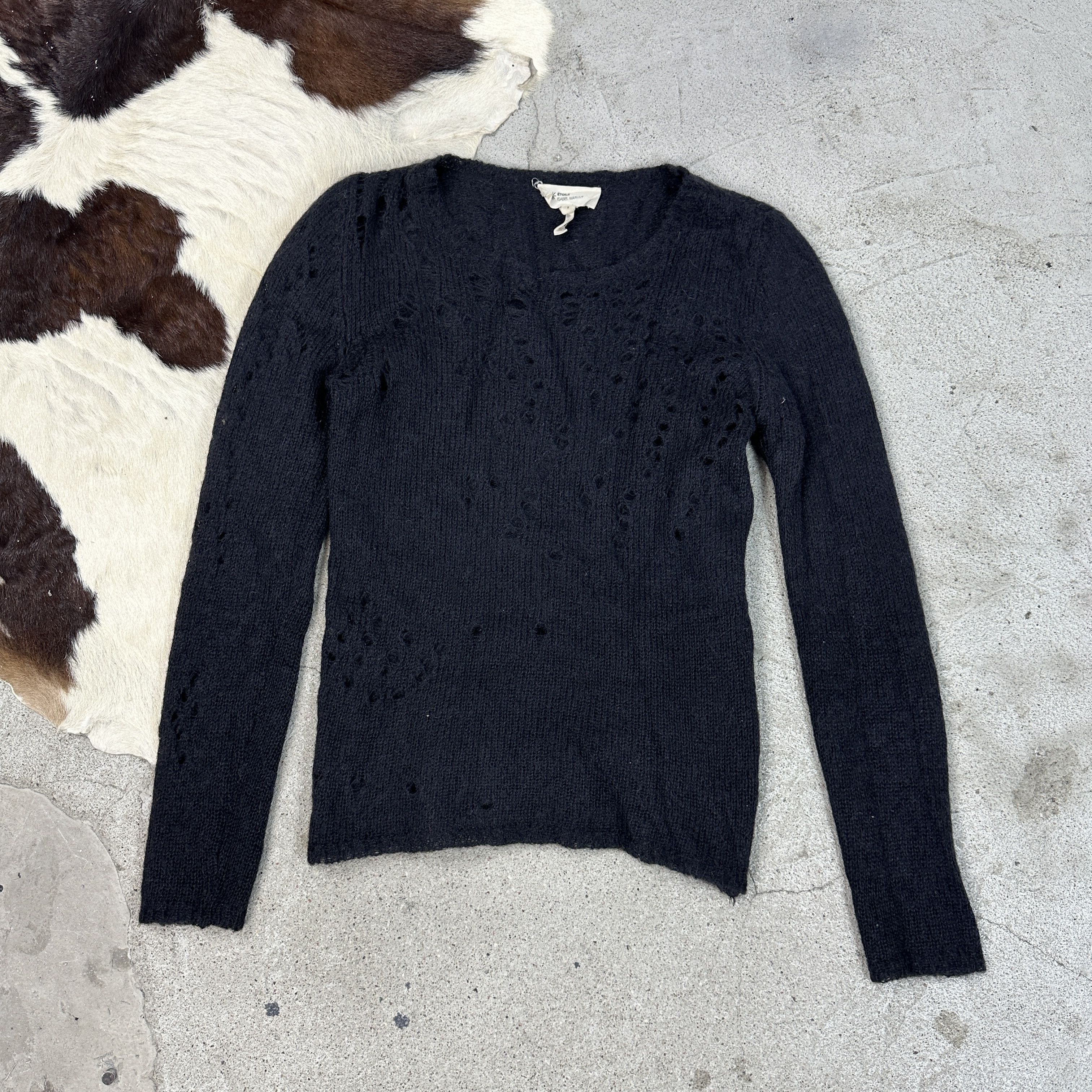 Isabel Marant × Vintage Vintage Y2K Opium Isabel Marant Mohair Distressed Sweater Size S / US 4 / IT 40 - 2 Thumbnail