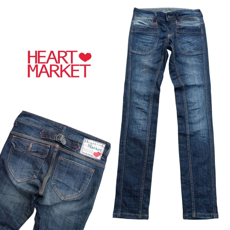 Japanese Brand Japanese 🇯🇵 Heart Market Slim Fit With Buckle Jeans E232 Size US 27 - 13 Thumbnail