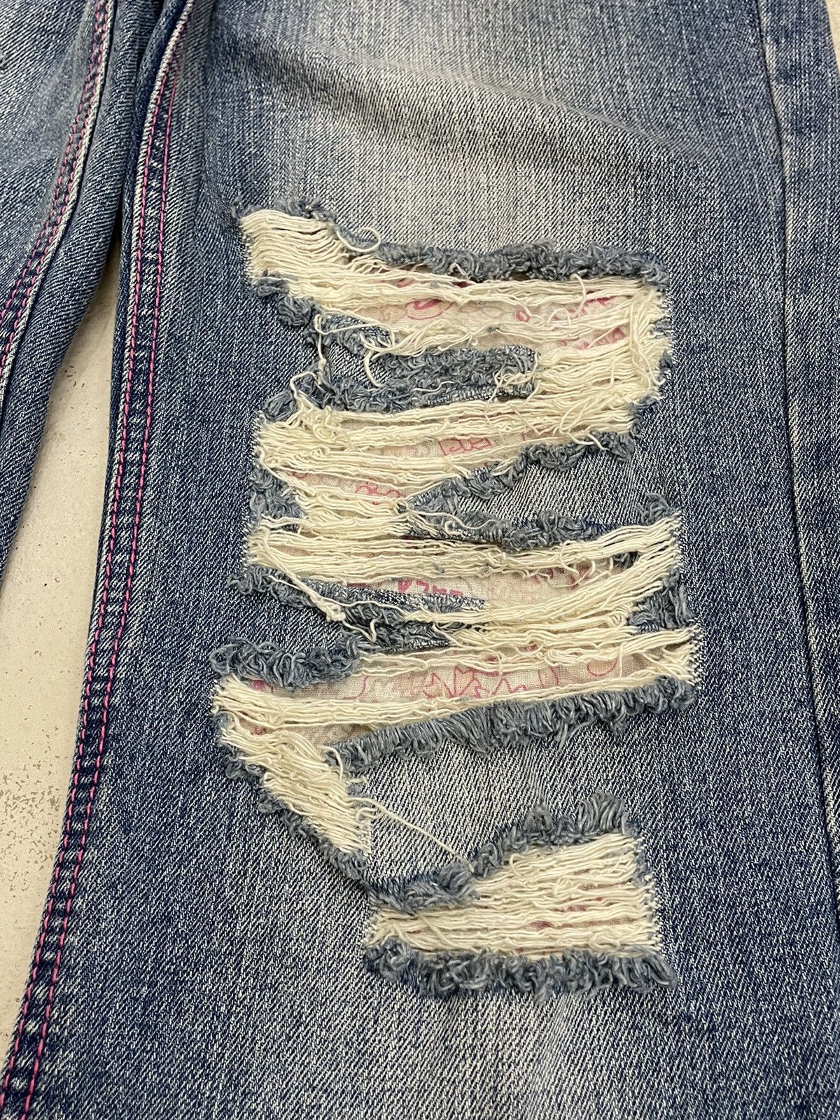 Hysteric Glamour Tralala Clone Devgru Y2k Surf Style Distressed Denim Pants Size US 29 - 8 Thumbnail