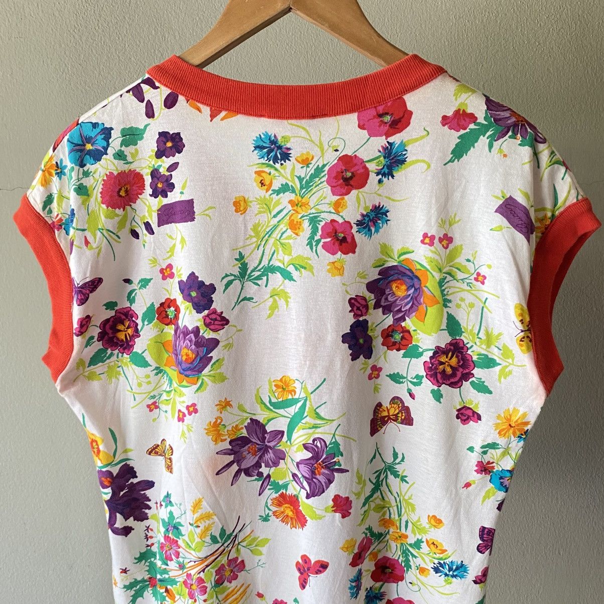 Gucci GUCCI Floral Tee with Red Trim & Bow Size M / US 6-8 / IT 42-44 - 9 Thumbnail