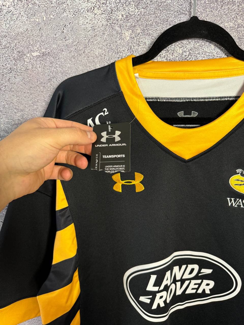 Under Armour Wasps Rugby Shirt XL Home 2015/16 Under Armour Jersey Size US XL / EU 56 / 4 - 10 Thumbnail