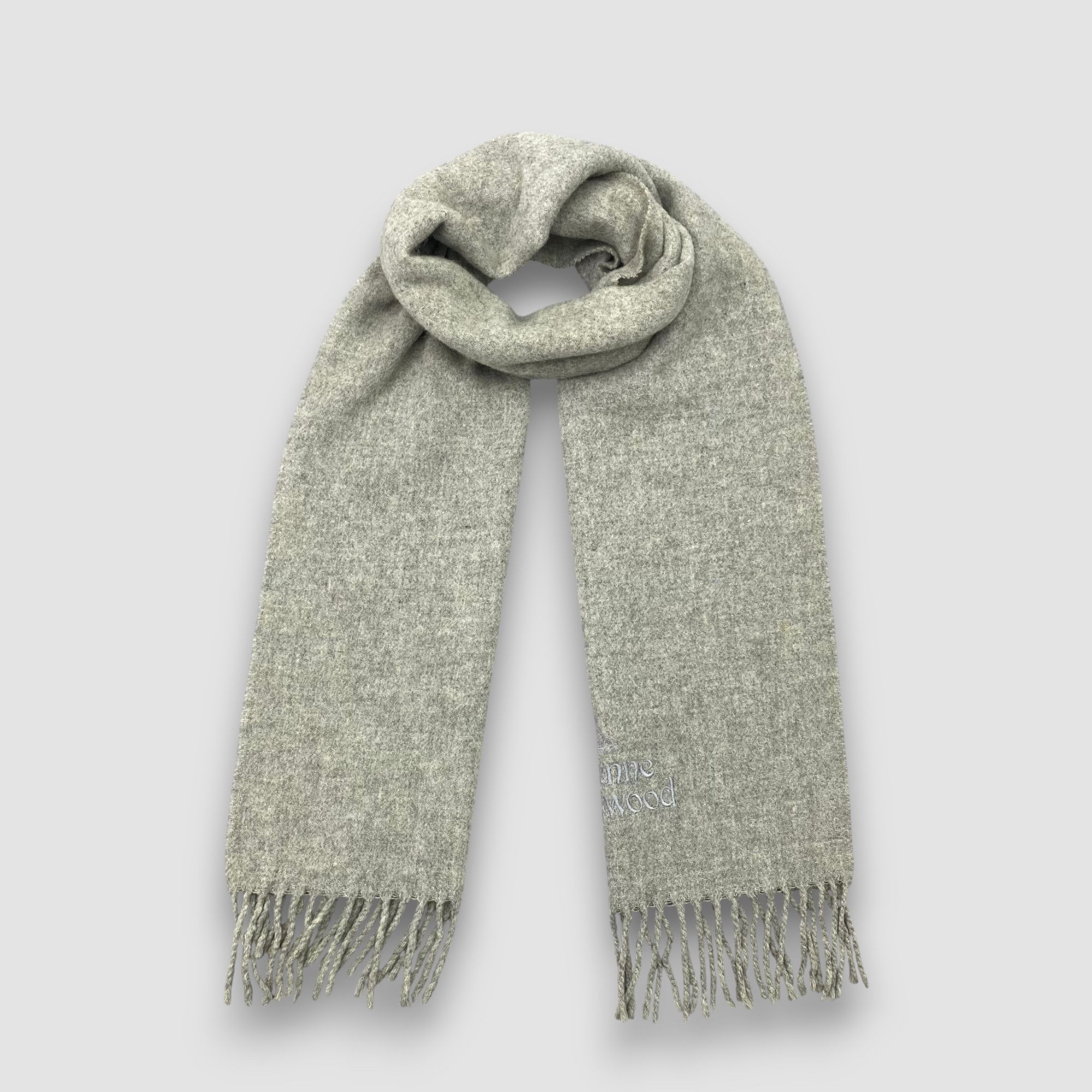 Japanese Brand Vintage Vivienne Westwood Scarf Muffler Orbs Wool Scarves Size ONE SIZE - 1 Thumbnail