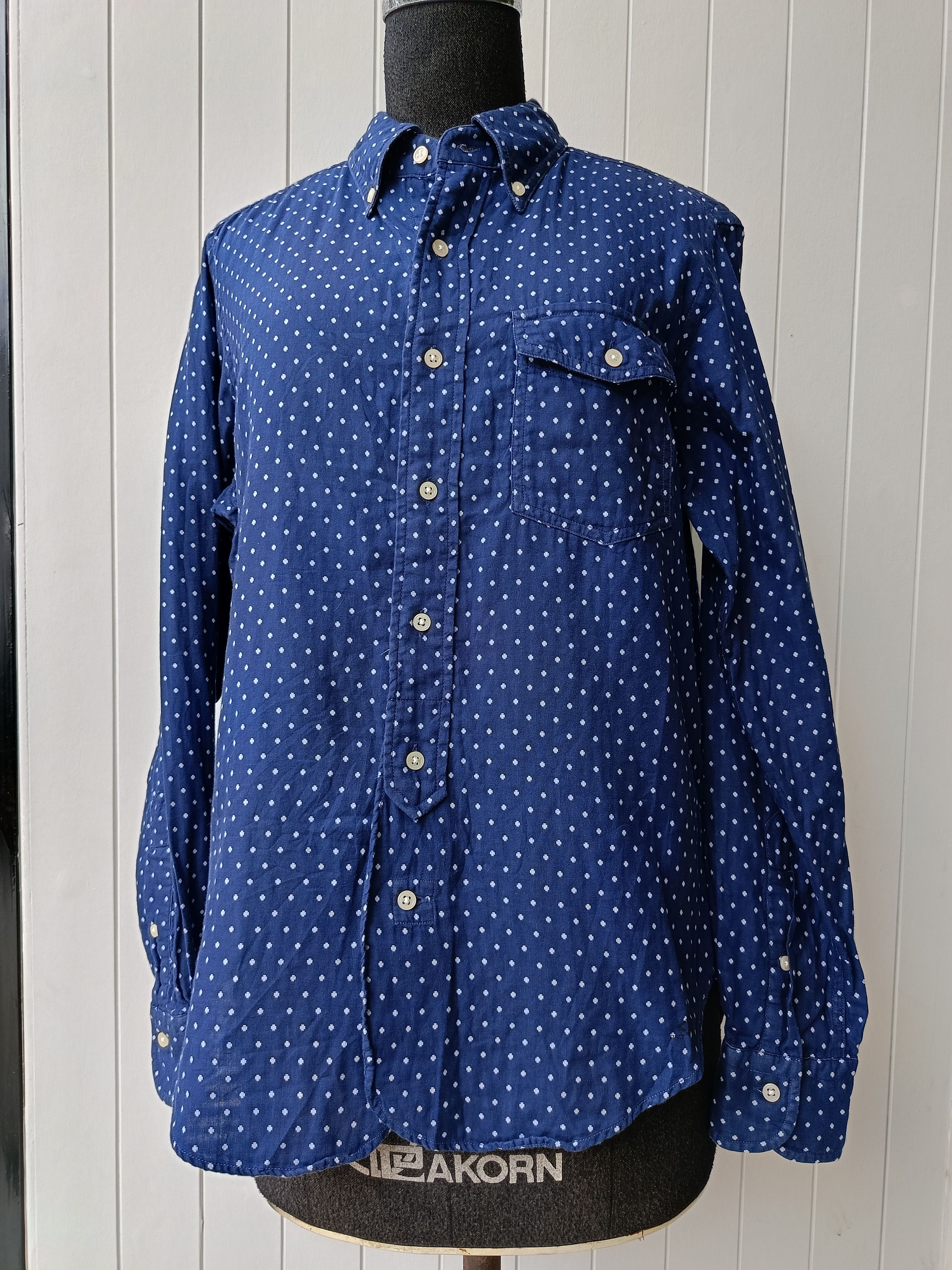 J. Press JPress J.Press New York navy blue polka dot shirt Size US M / EU 48-50 / 2 - 1 Thumbnail
