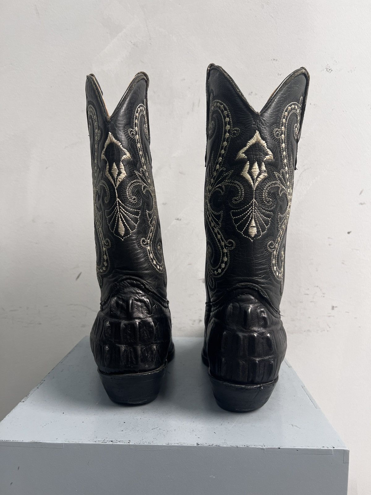 Western Rise D’Emanuel Black Western Boots 90s Exotic aligator leather Size US 8 / EU 41 - 6 Thumbnail
