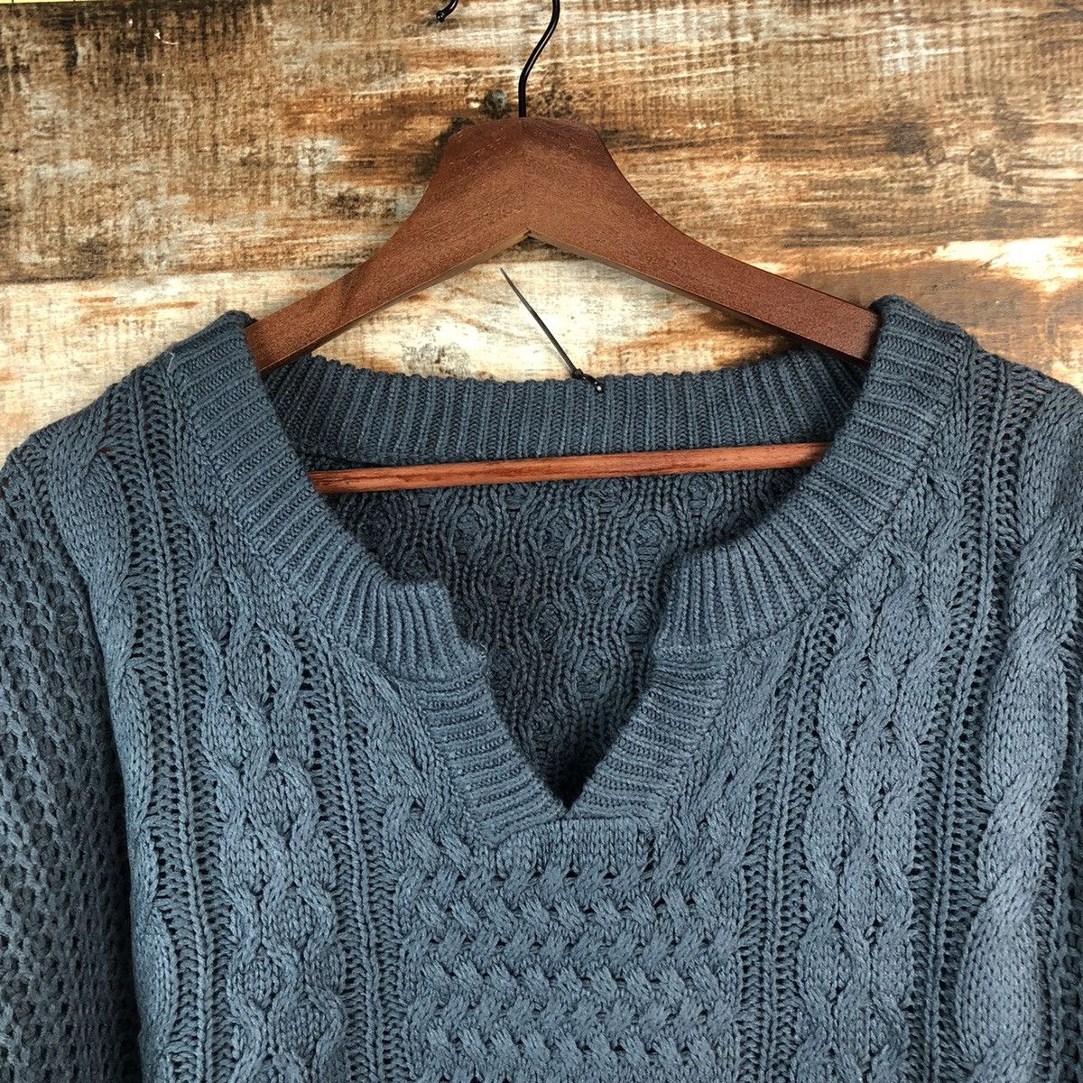 Homespun Knitwear × Japanese Brand DL Japan Vintage sweatshirt Green cable Knitwear #C500 Size US L / EU 52-54 / 3 - 4 Thumbnail