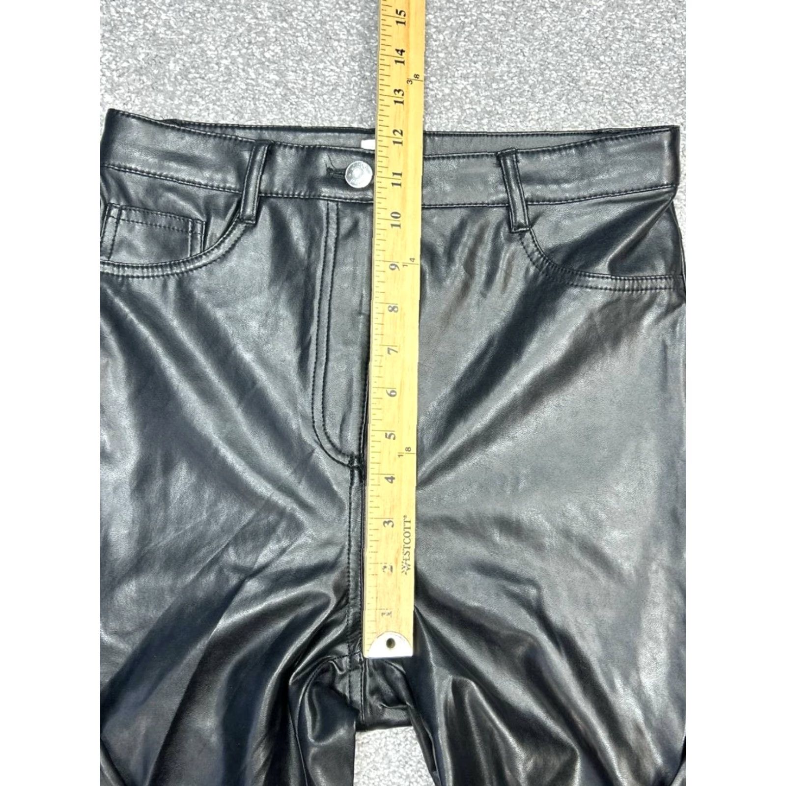 Aritzia Wilfred Free Charm Pants Womens 4 Black Leather High Rise Skinny Leg Pants Size 27" / US 4 / IT 40 - 5 Thumbnail