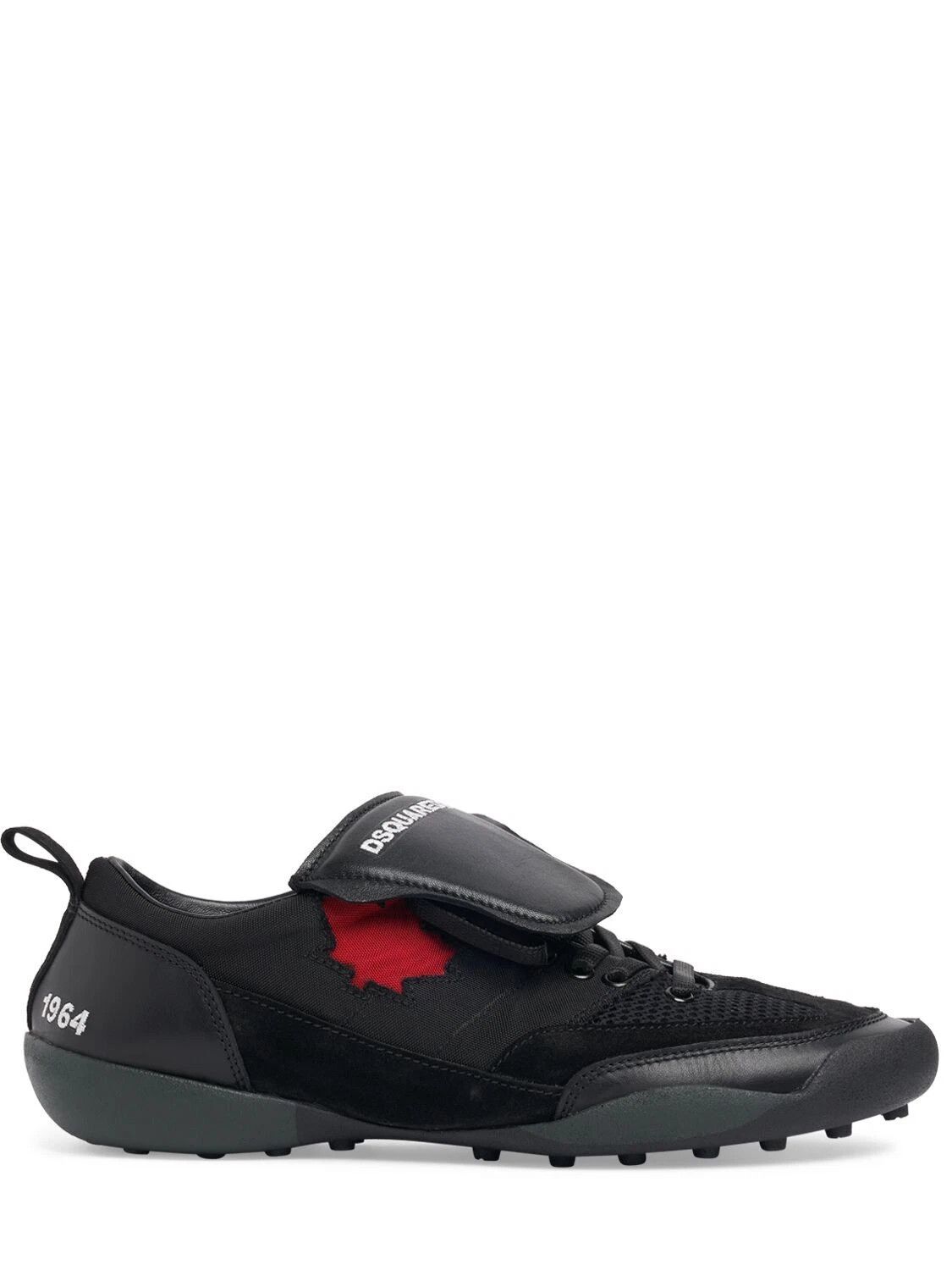 Dsquared2 DSQUARED2 Soccer Black Leather Low Top Sneakers New Size US 6 / EU 39 - 1 Thumbnail