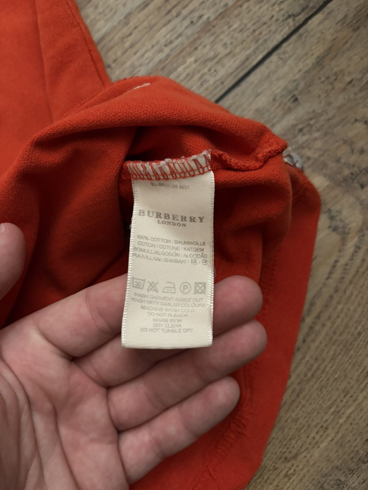 Burberry Rare Burberry London Orange Polo Size US L / EU 52-54 / 3 - 10 Thumbnail