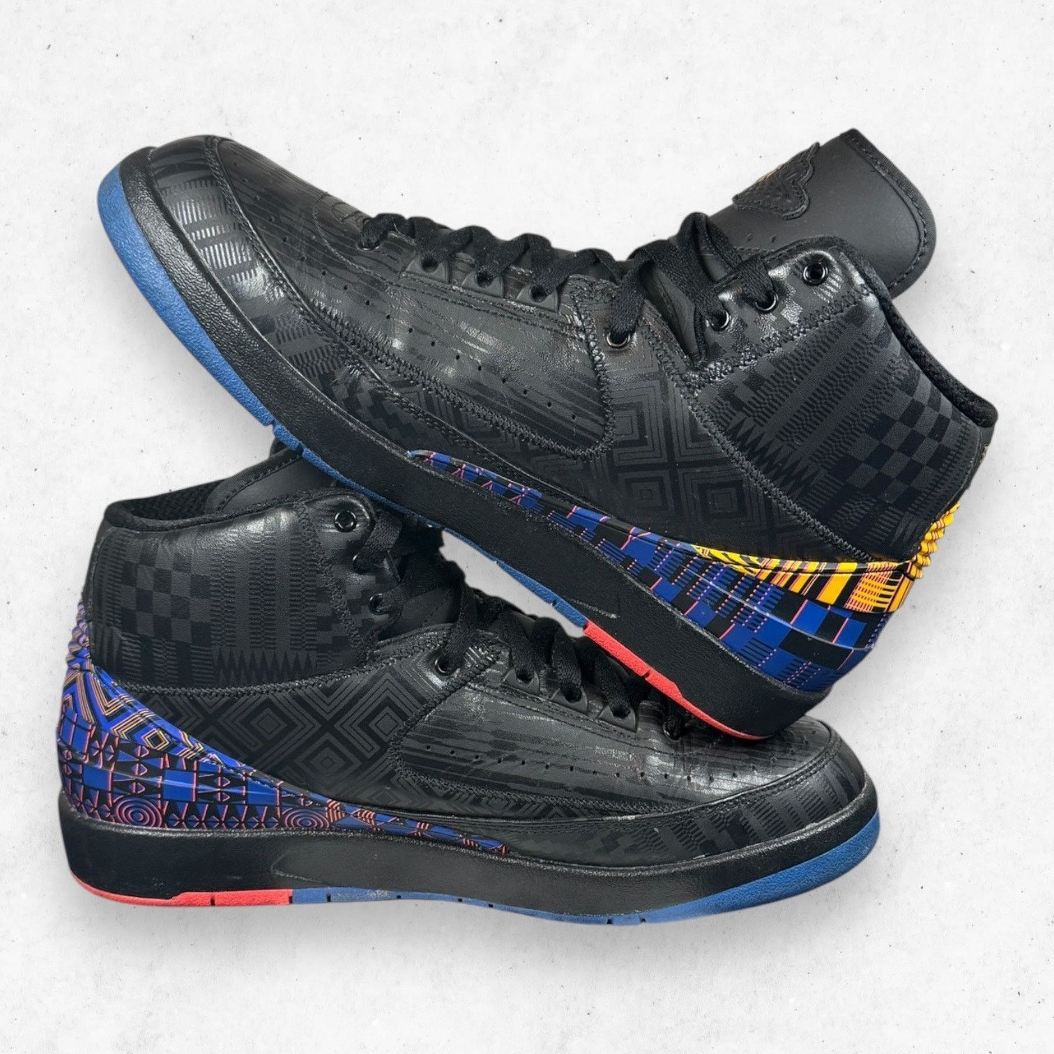 Jordan Brand Air Jordan 2 Retro BHM Black/Kente Size 10.5 Size US 10.5 / EU 43-44 - 5 Thumbnail
